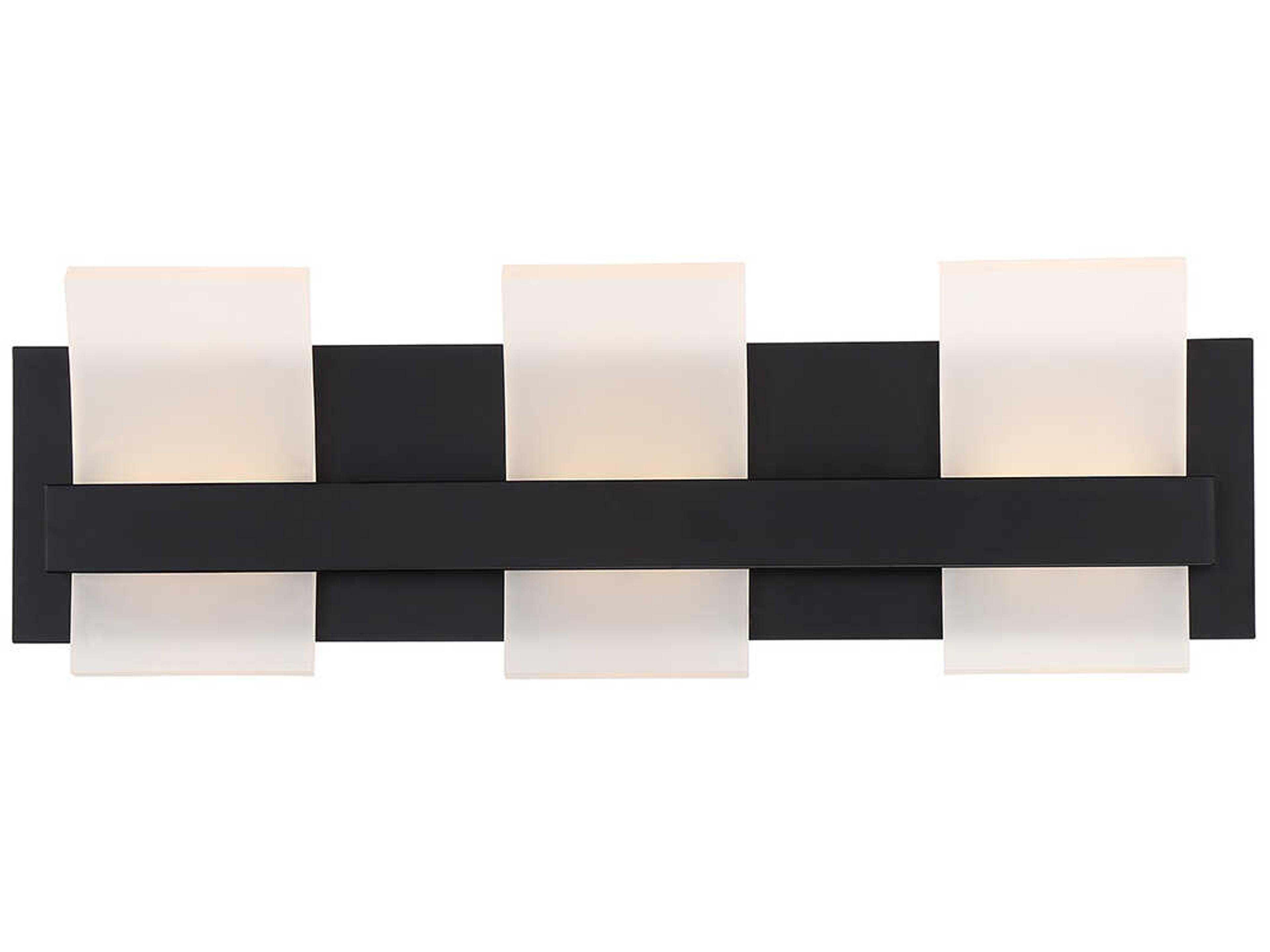 Eurofase Cambridge 3-Light Black LED Vanity Light