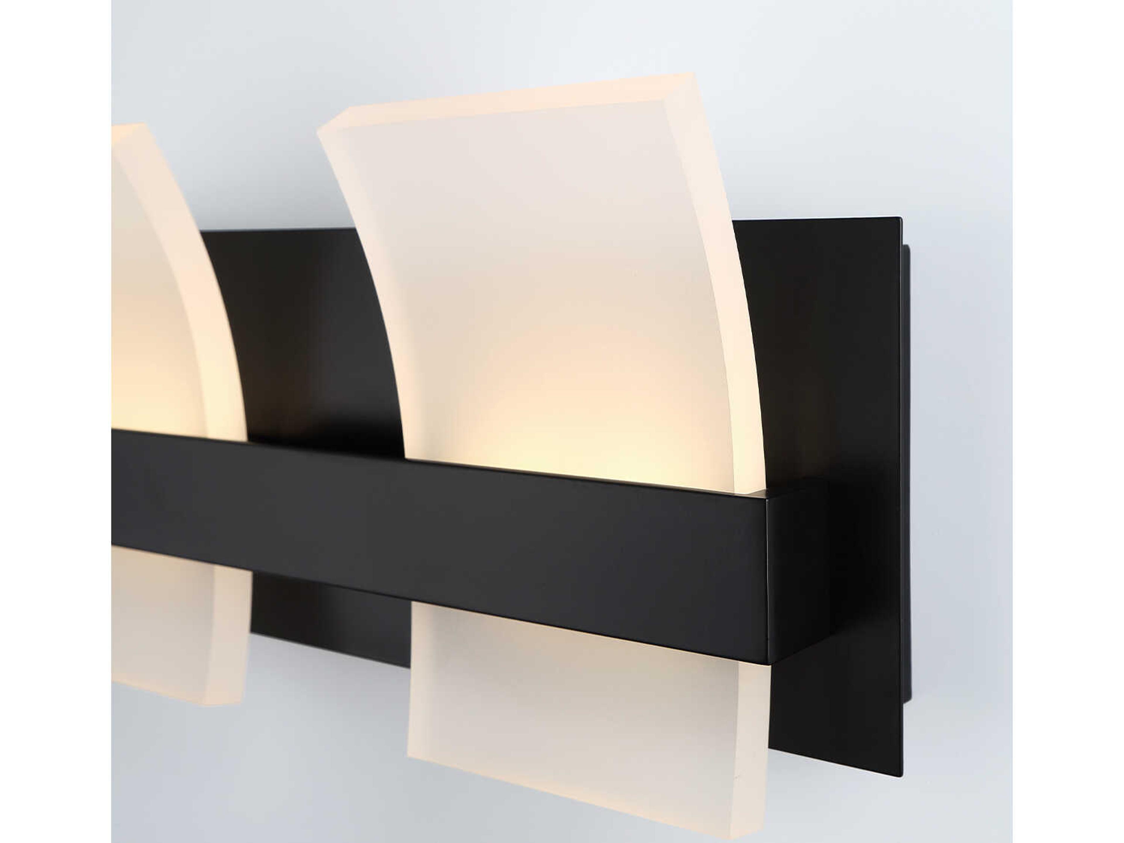 Eurofase Cambridge 3-Light Black LED Vanity Light