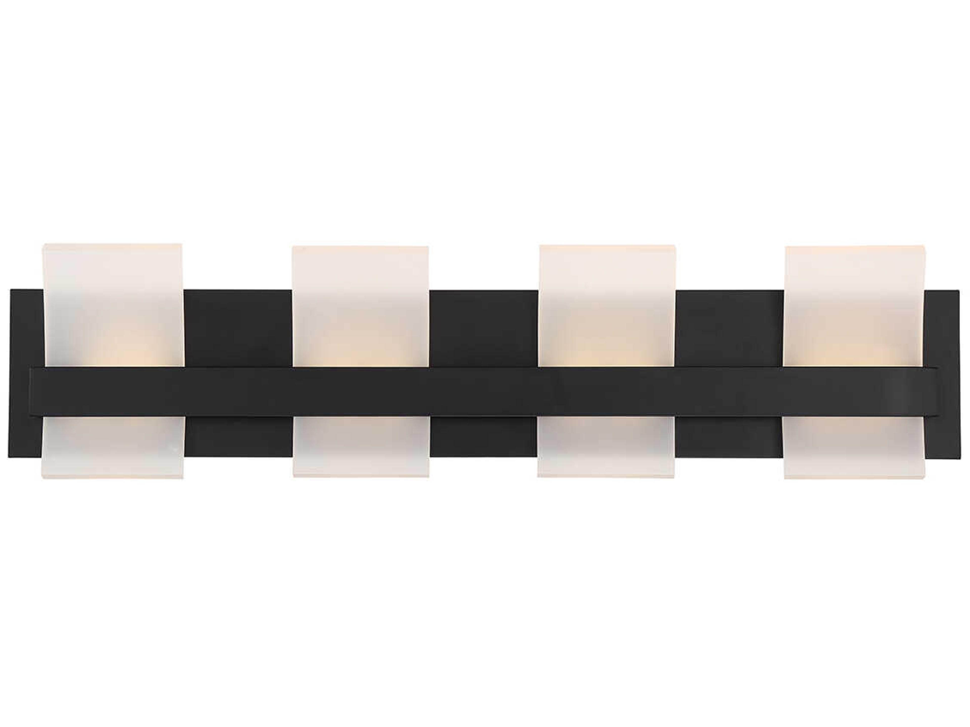 Eurofase Cambridge 4-Light Black LED Vanity Light