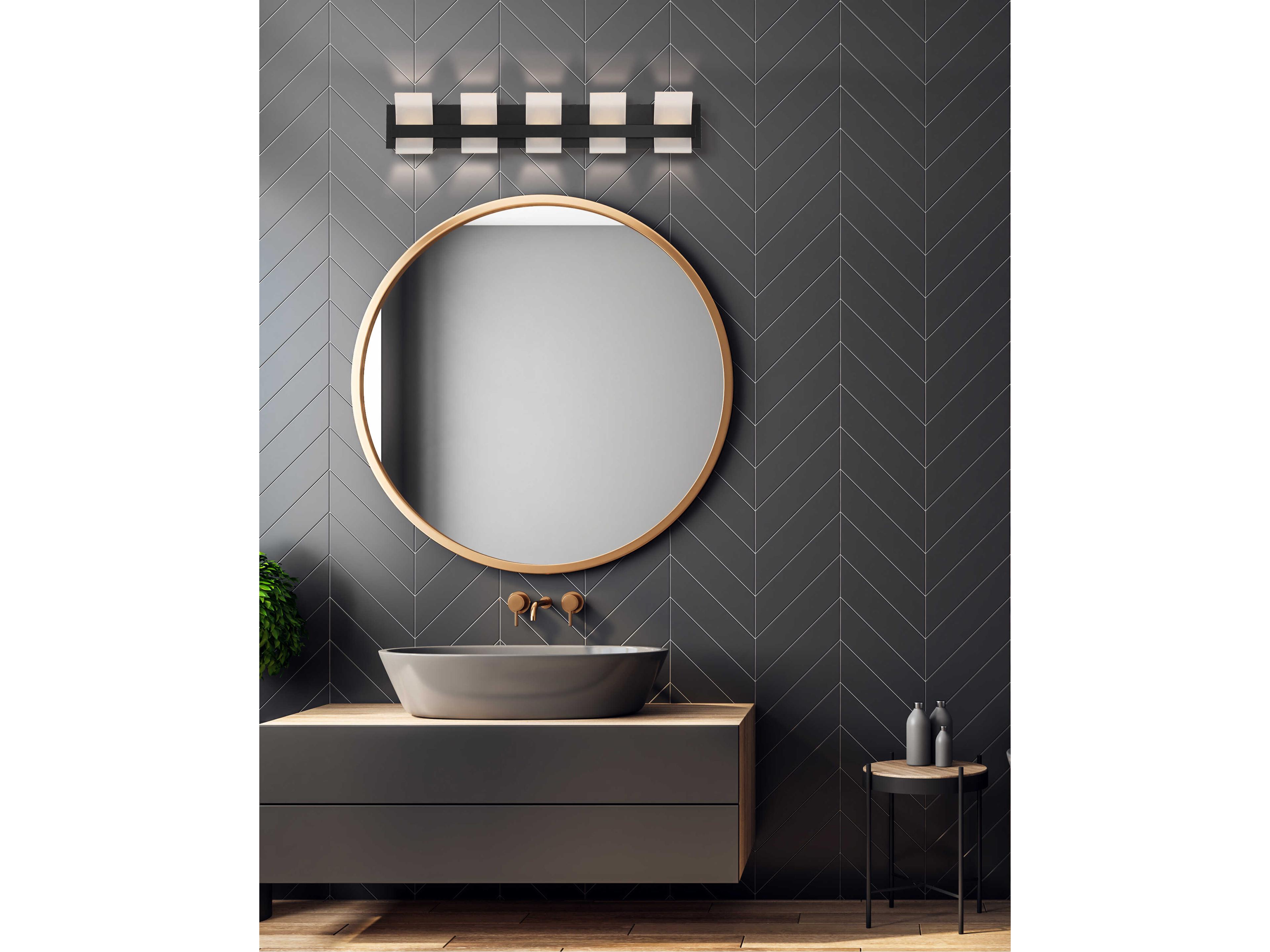 Eurofase Cambridge 5-Light Black LED Vanity Light