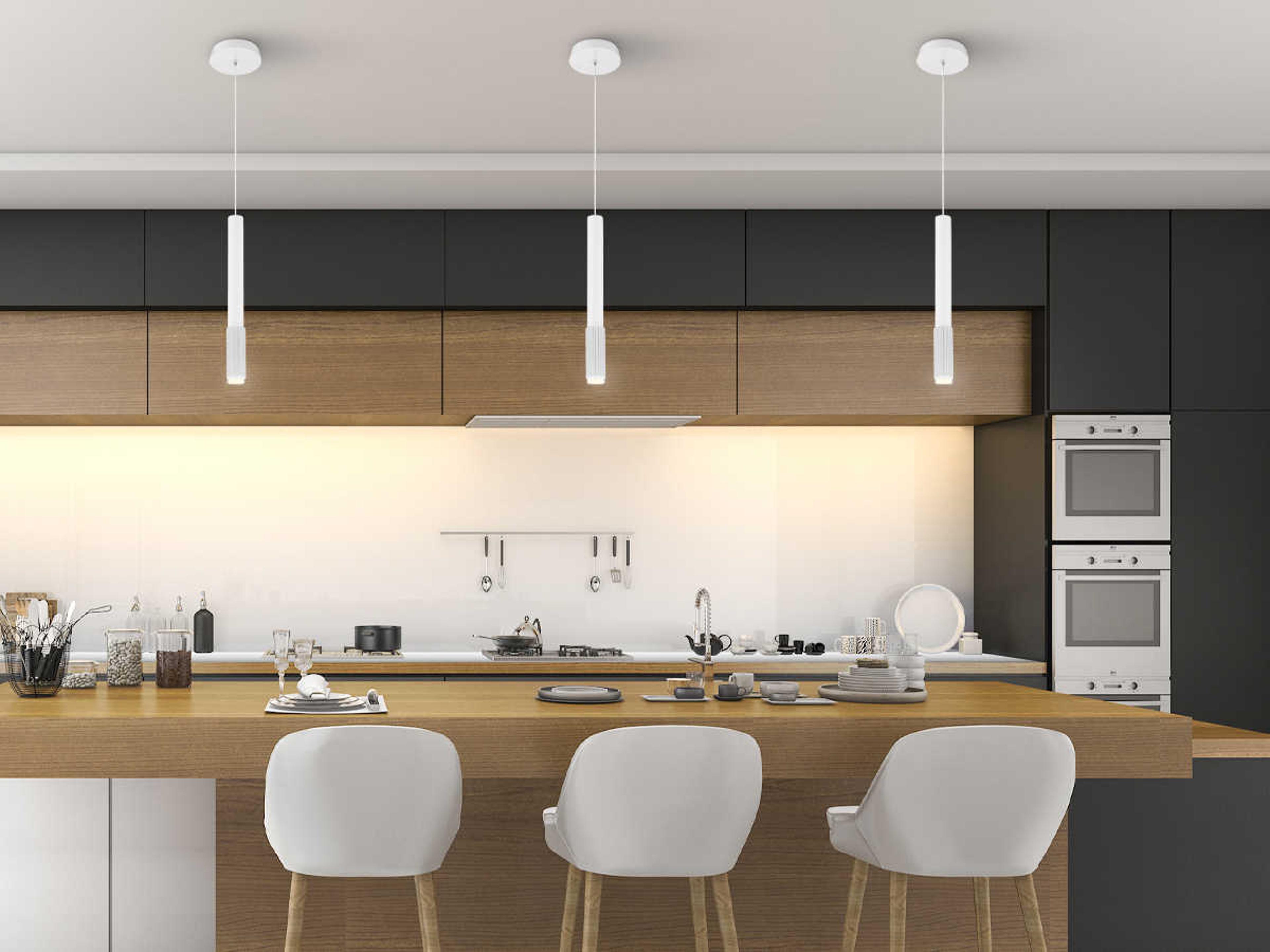 Eurofase Davenport White LED Cylinder Mini Pendant