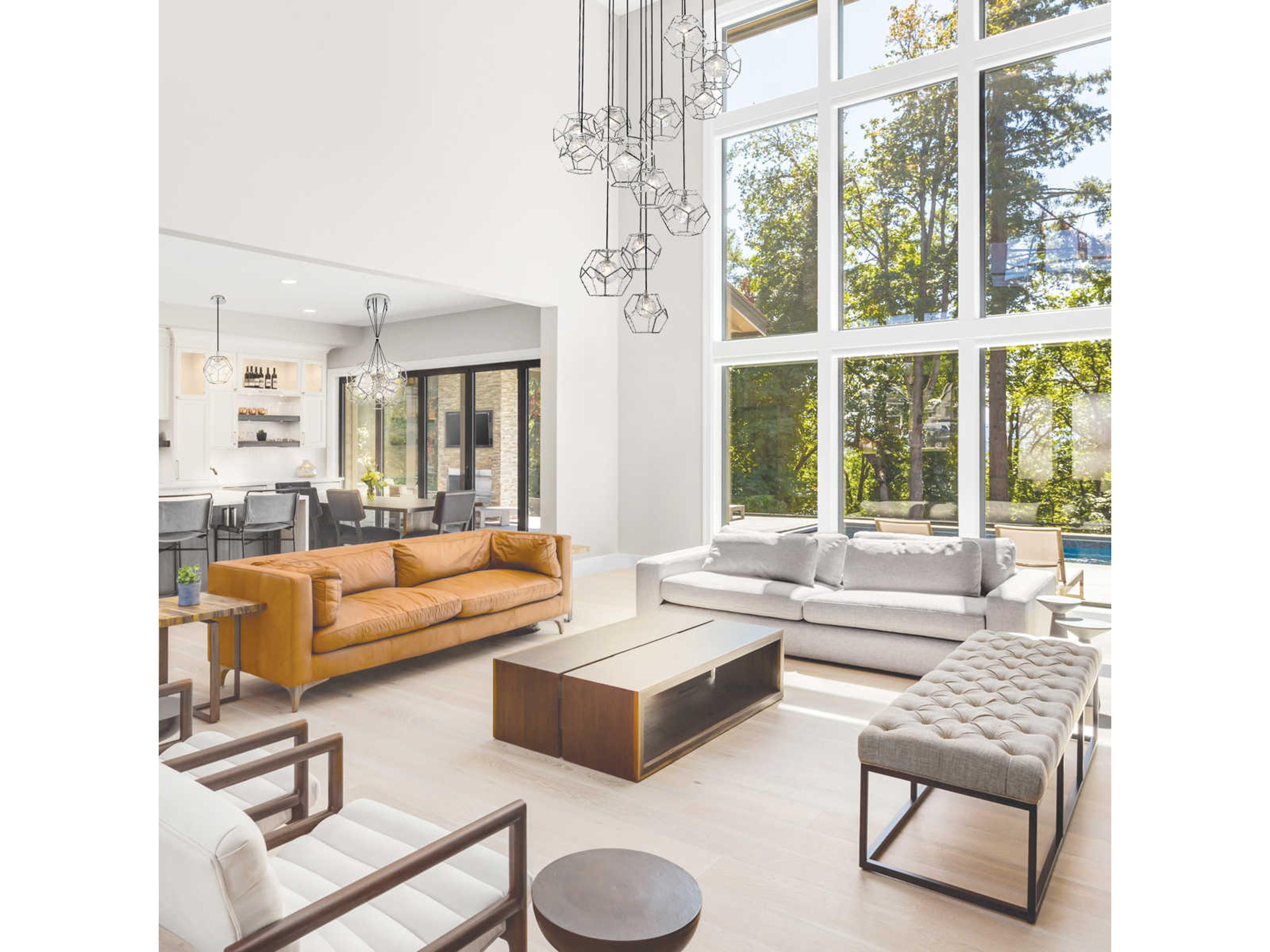 Eurofase Norway 13-Light Chrome Glass LED Globe Geometric Pendant