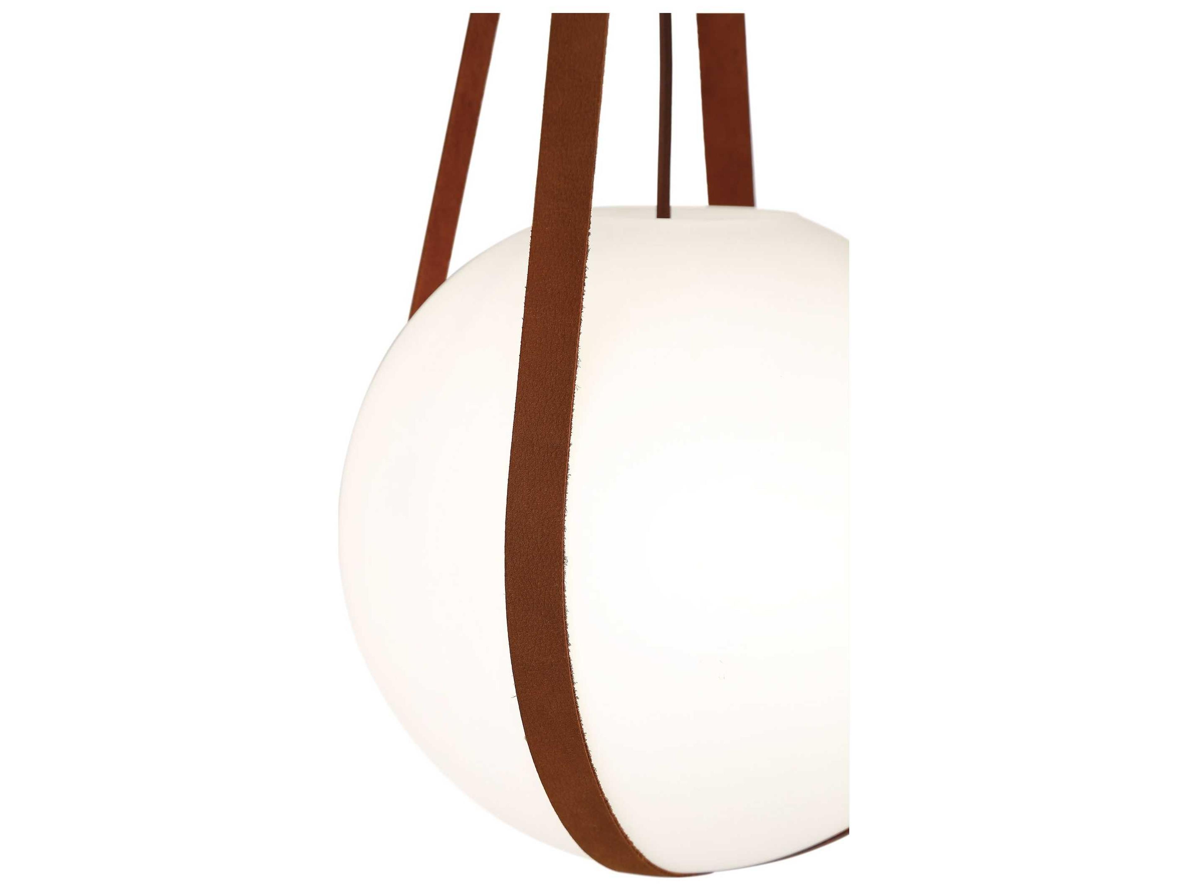 Eurofase Rosemount 1-Light Chrome White Glass Globe Pendant