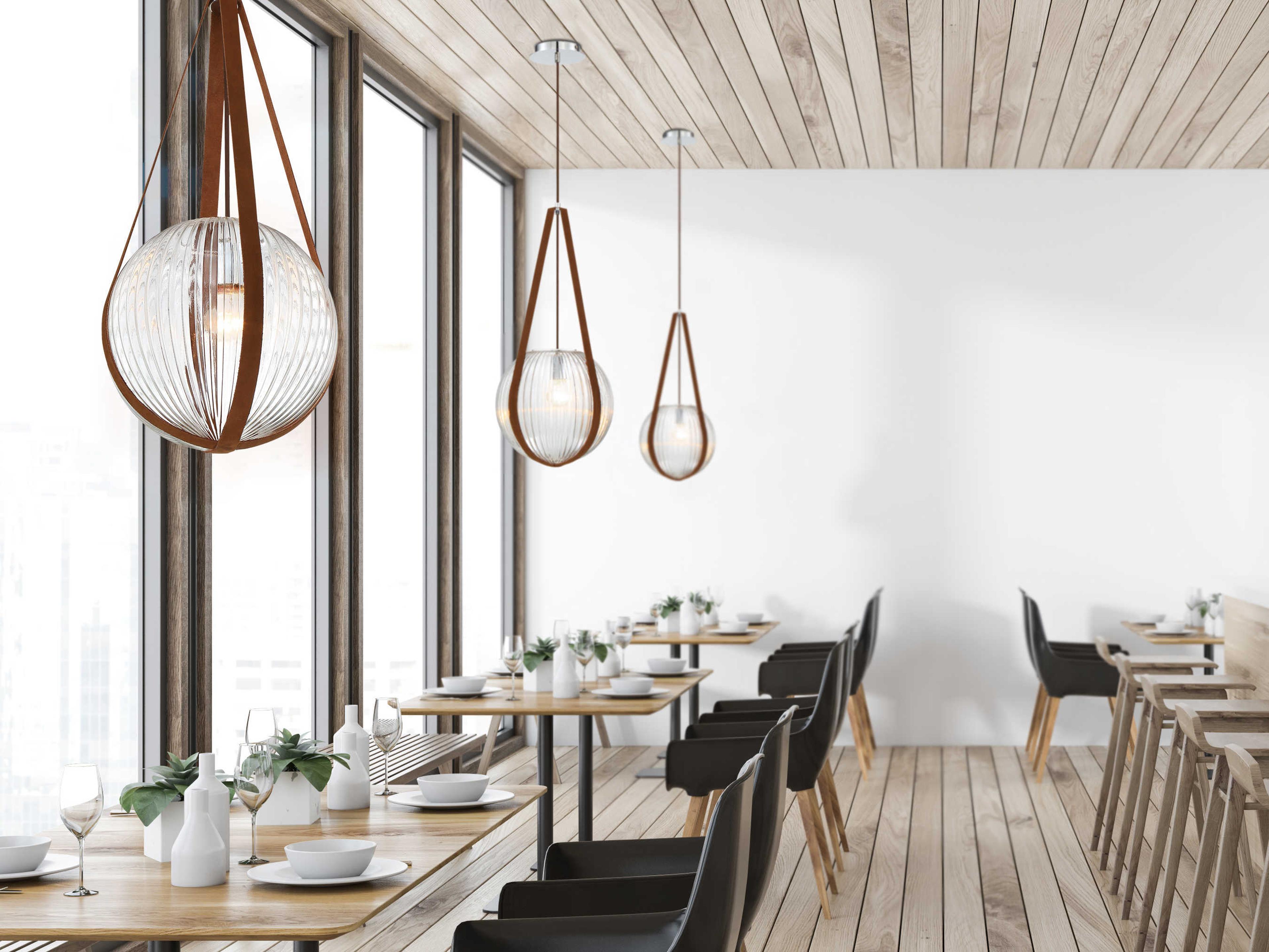 Eurofase Rosemount 1-Light Chrome Clear Glass Globe Pendant