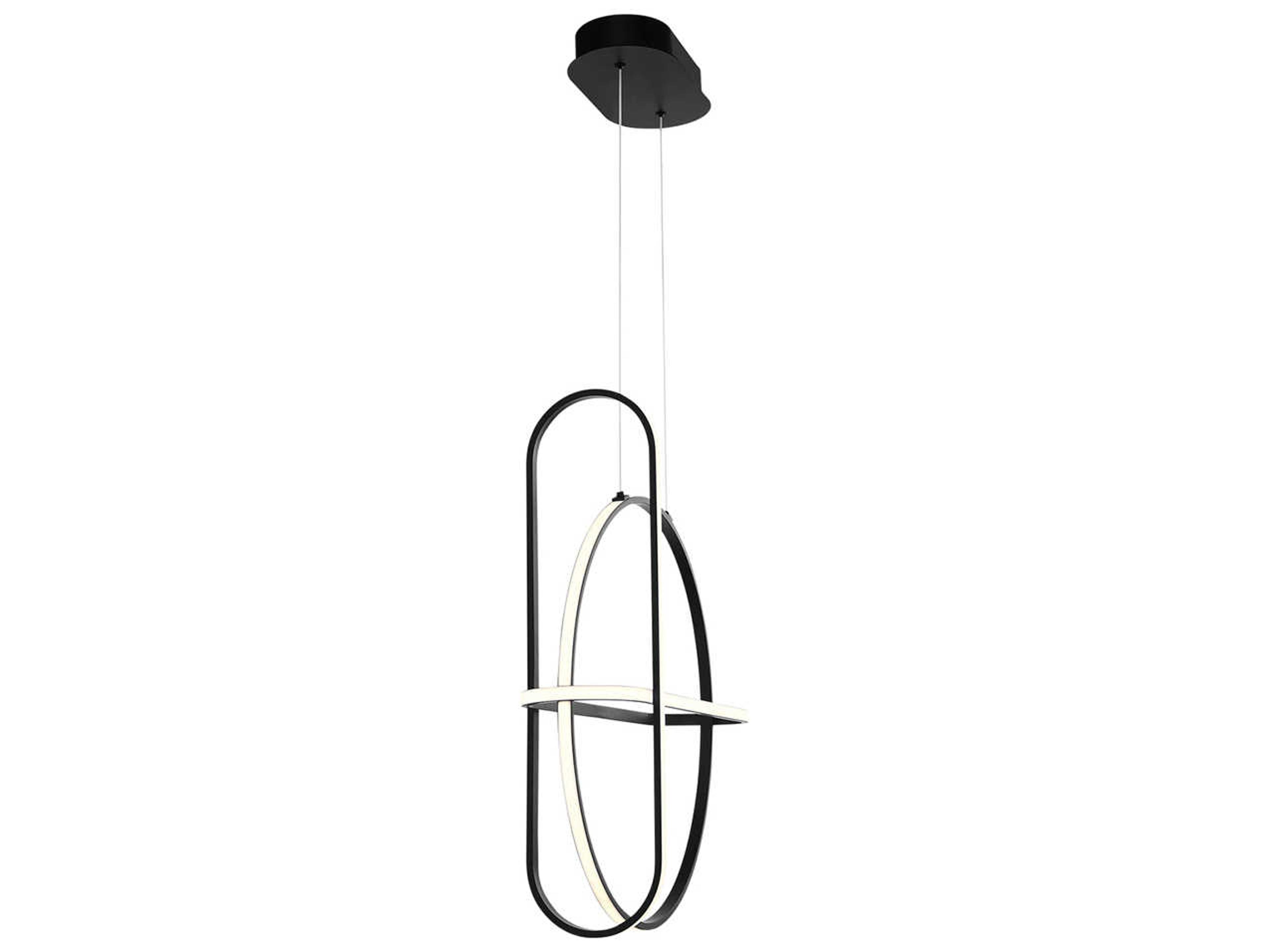 Eurofase Berkley Matte Black LED Geometric Round Pendant