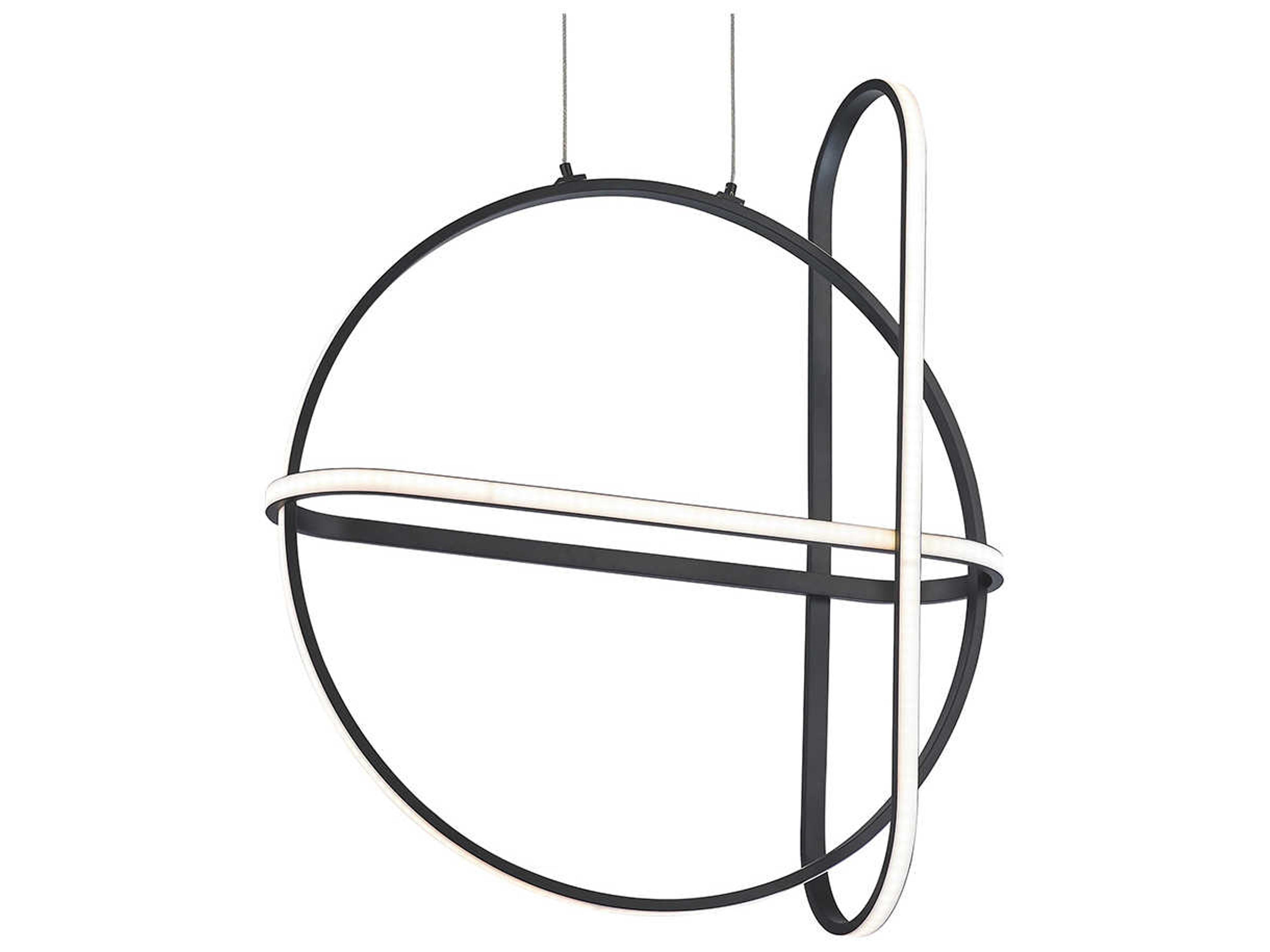 Eurofase Berkley Matte Black LED Geometric Round Pendant