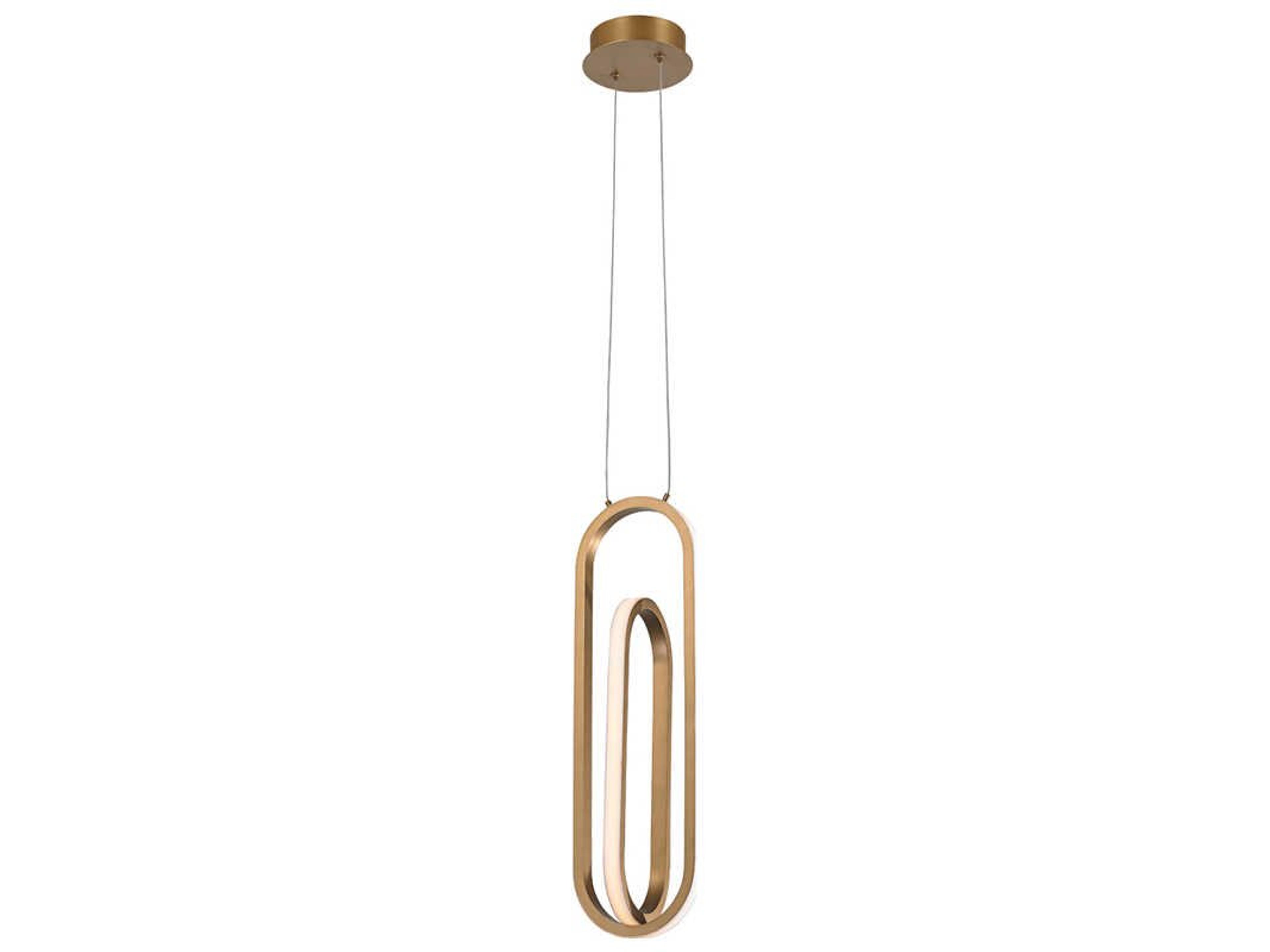 Eurofase Demark Satin Gold LED Geometric Round Mini Pendant