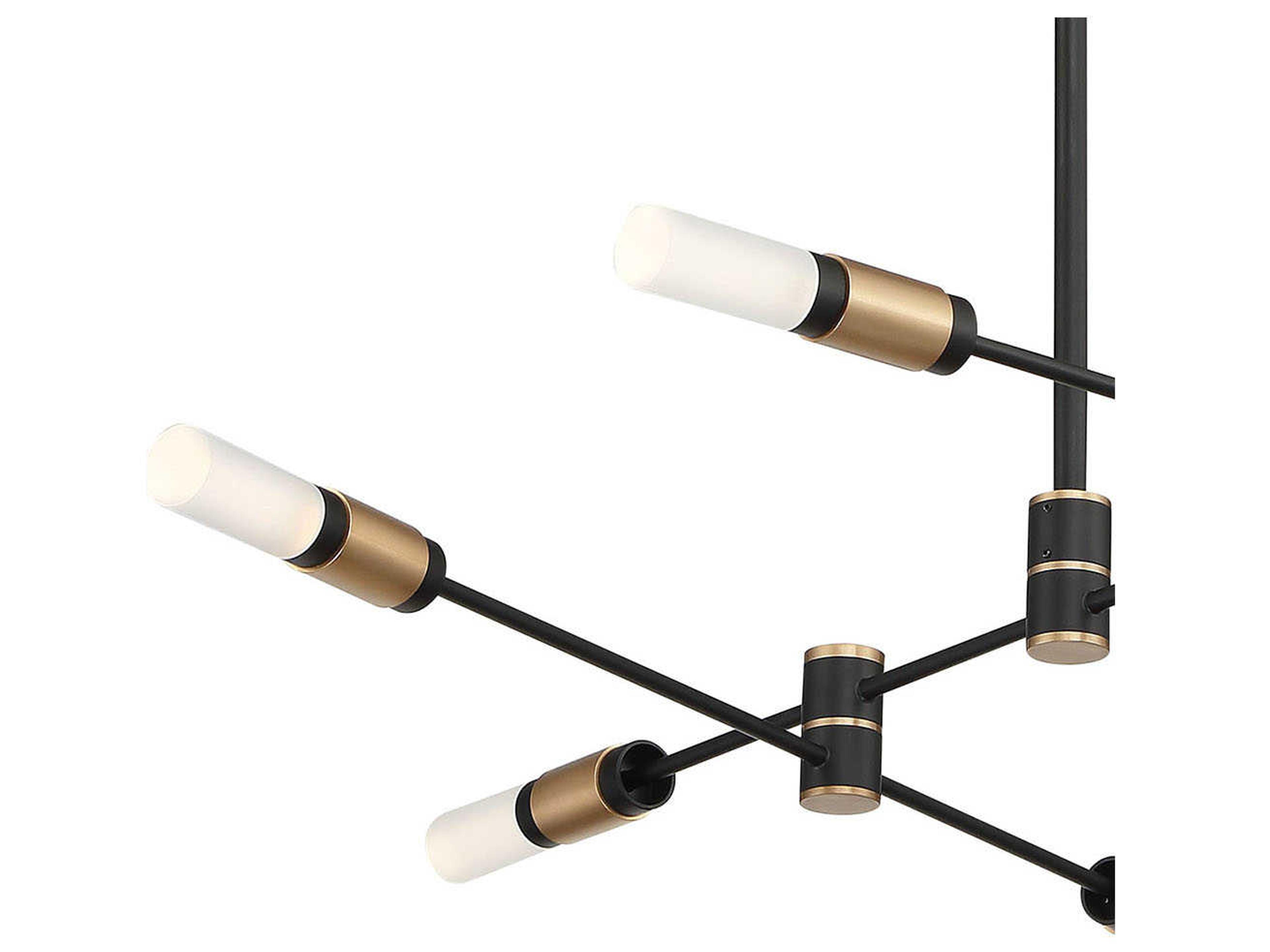 Eurofase Albany 6-Light Deep Black Brass LED Chandelier
