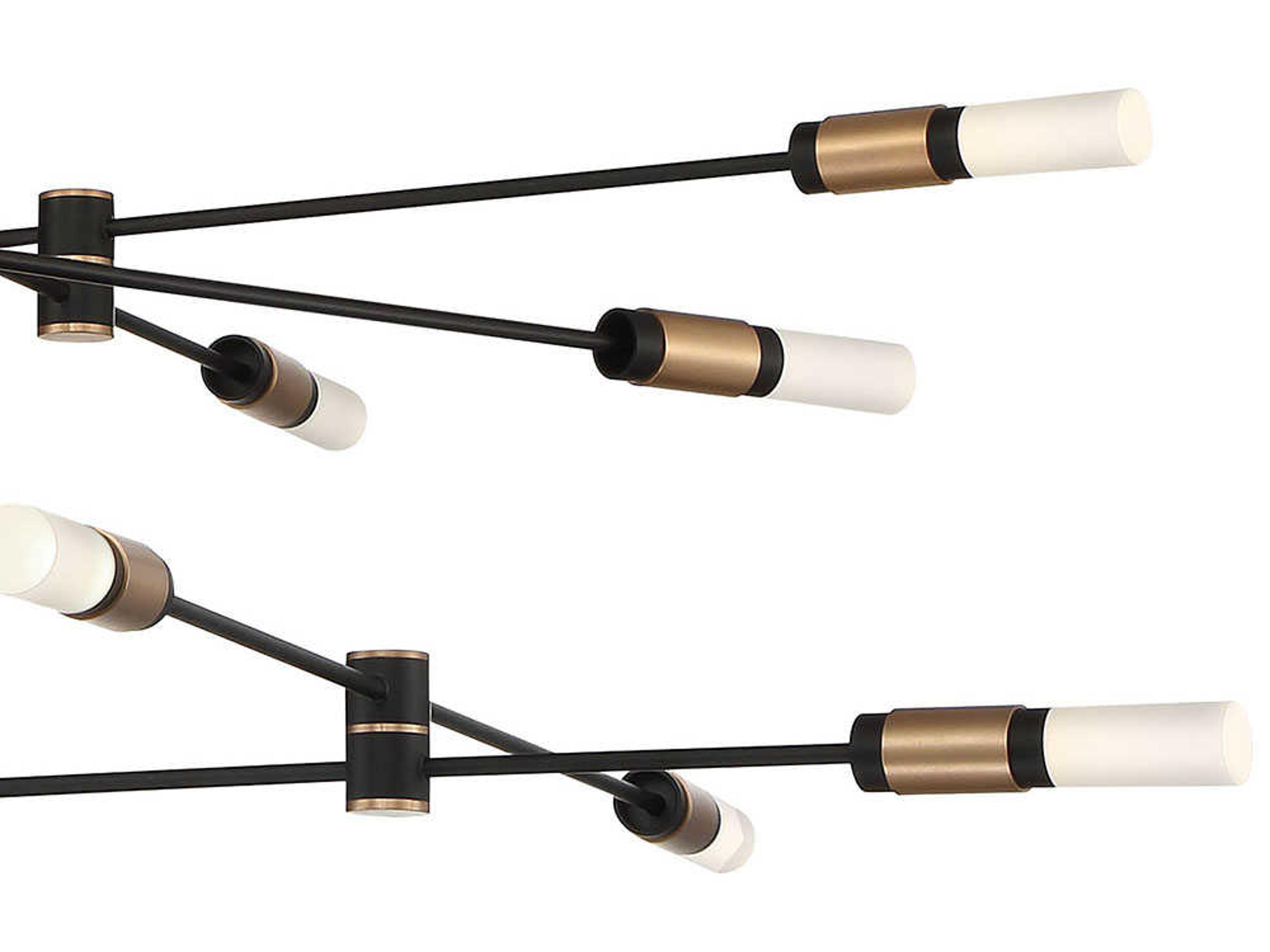 Eurofase Albany 12-Light Deep Black Brass LED Chandelier