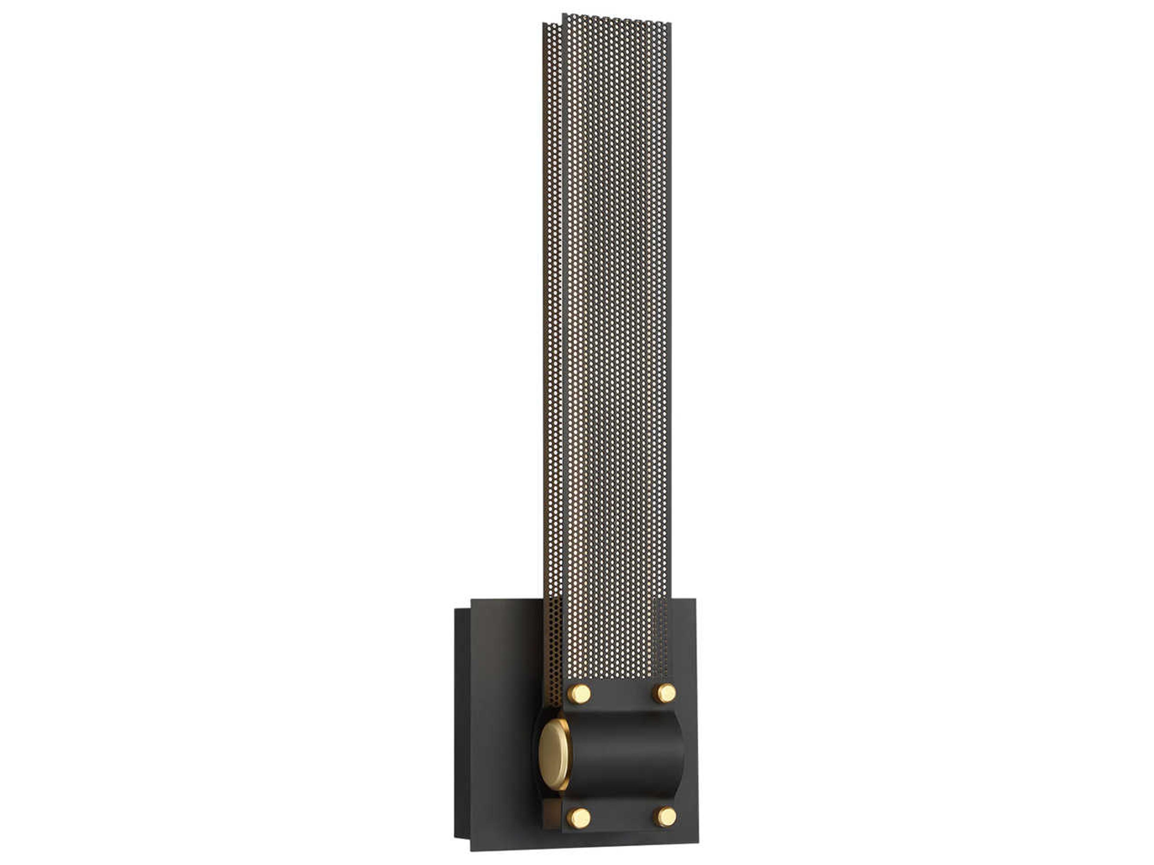 Eurofase Admiral 1-Light Matte Black Gold Painting LED Wall Sconce