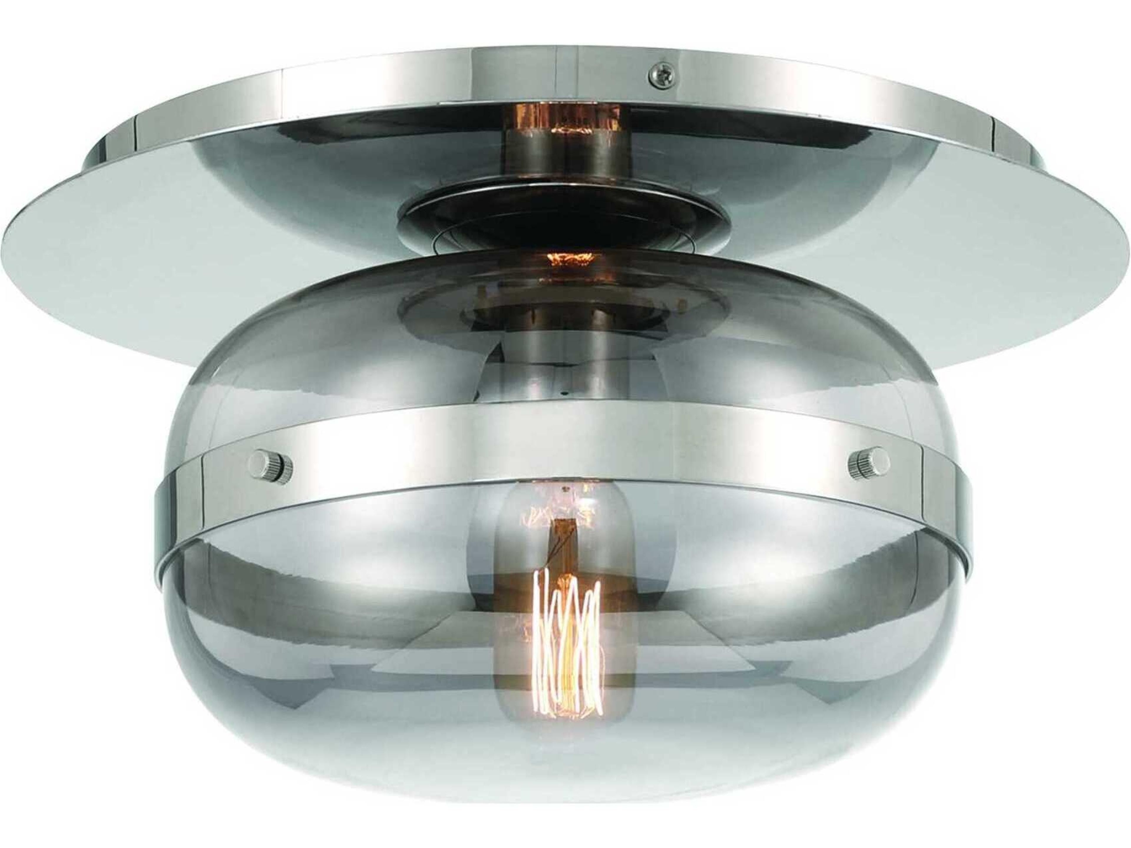 Eurofase Nottingham 1-Light Nickel Flush Mount