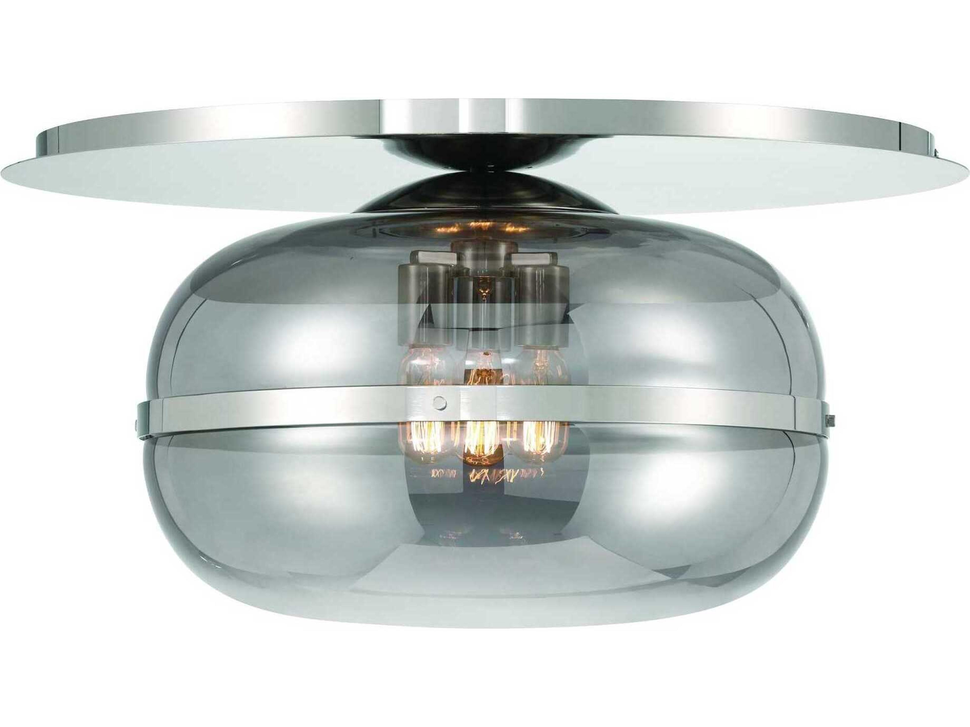 Nottingham 3-Light Nickel Flush Mount