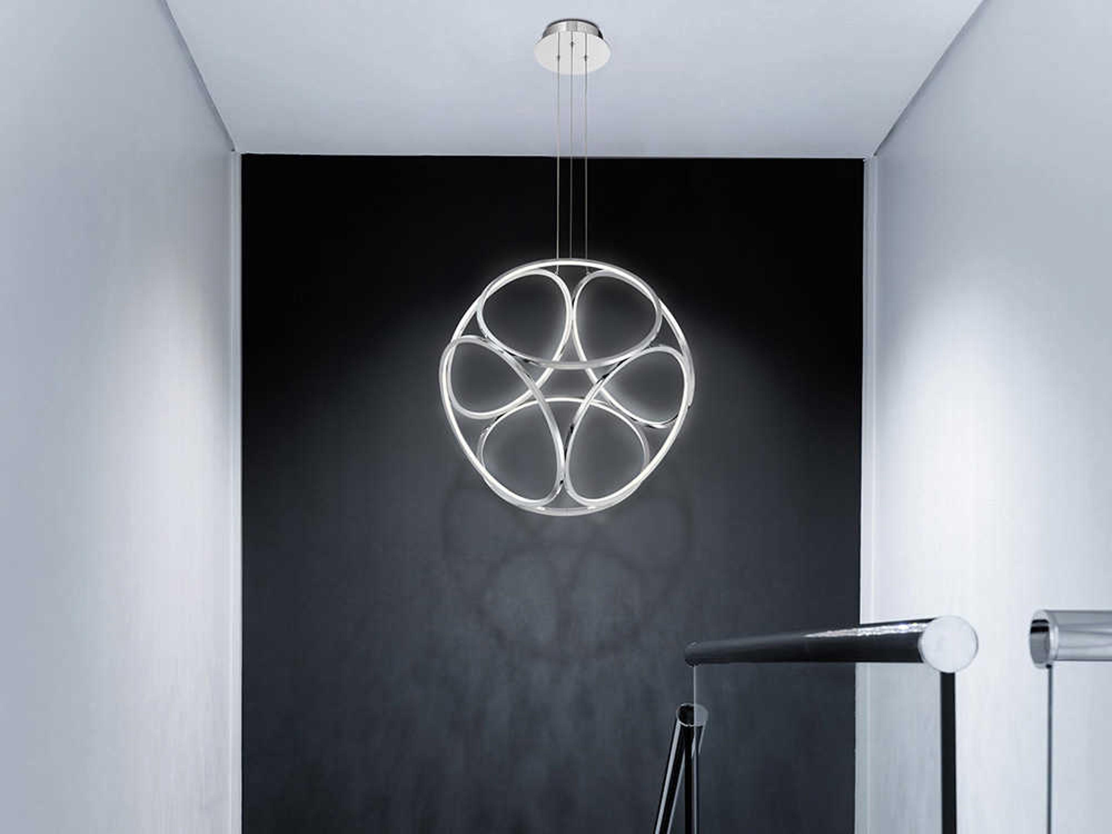 Eurofase Glenview 6-Light Chrome LED Geometric Pendant