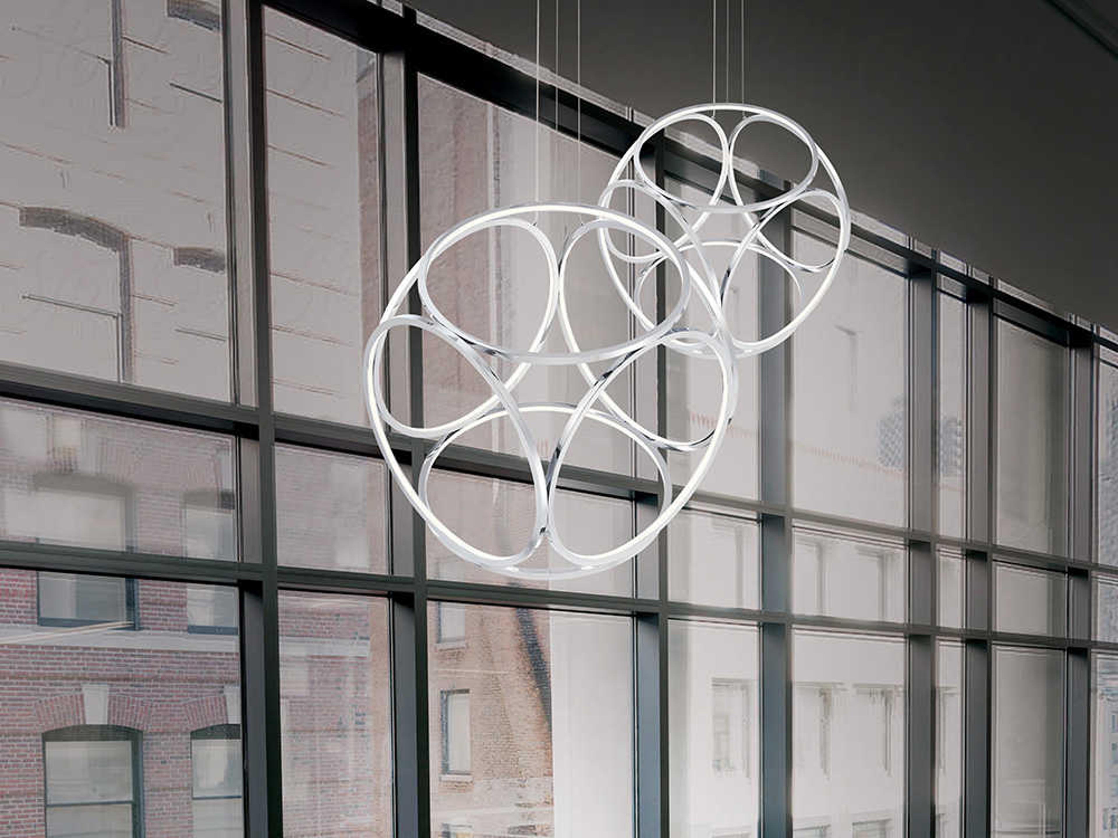 Eurofase Glenview 6-Light Chrome LED Geometric Pendant