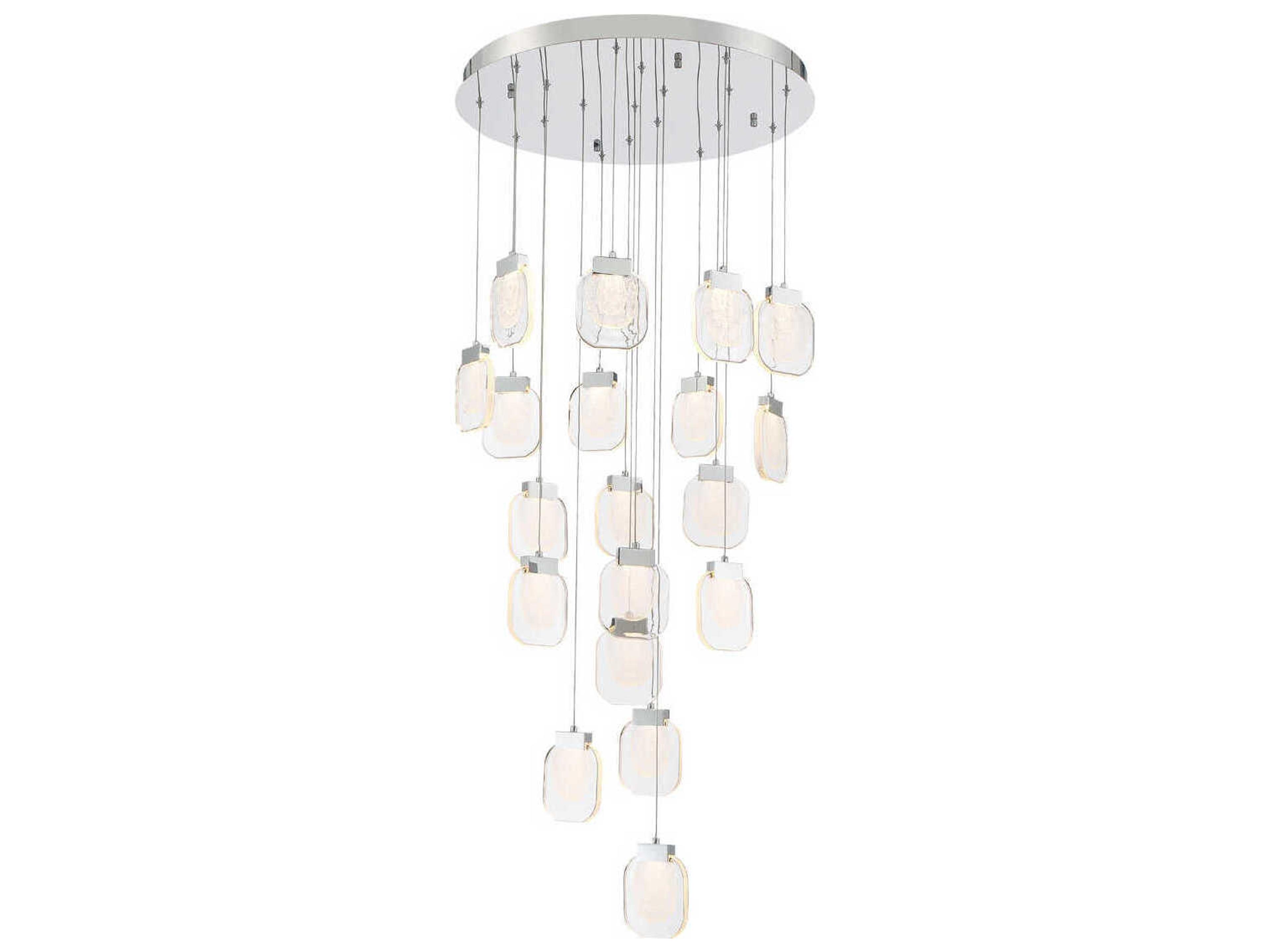Eurofase Paget 19-Light Chrome Pendant