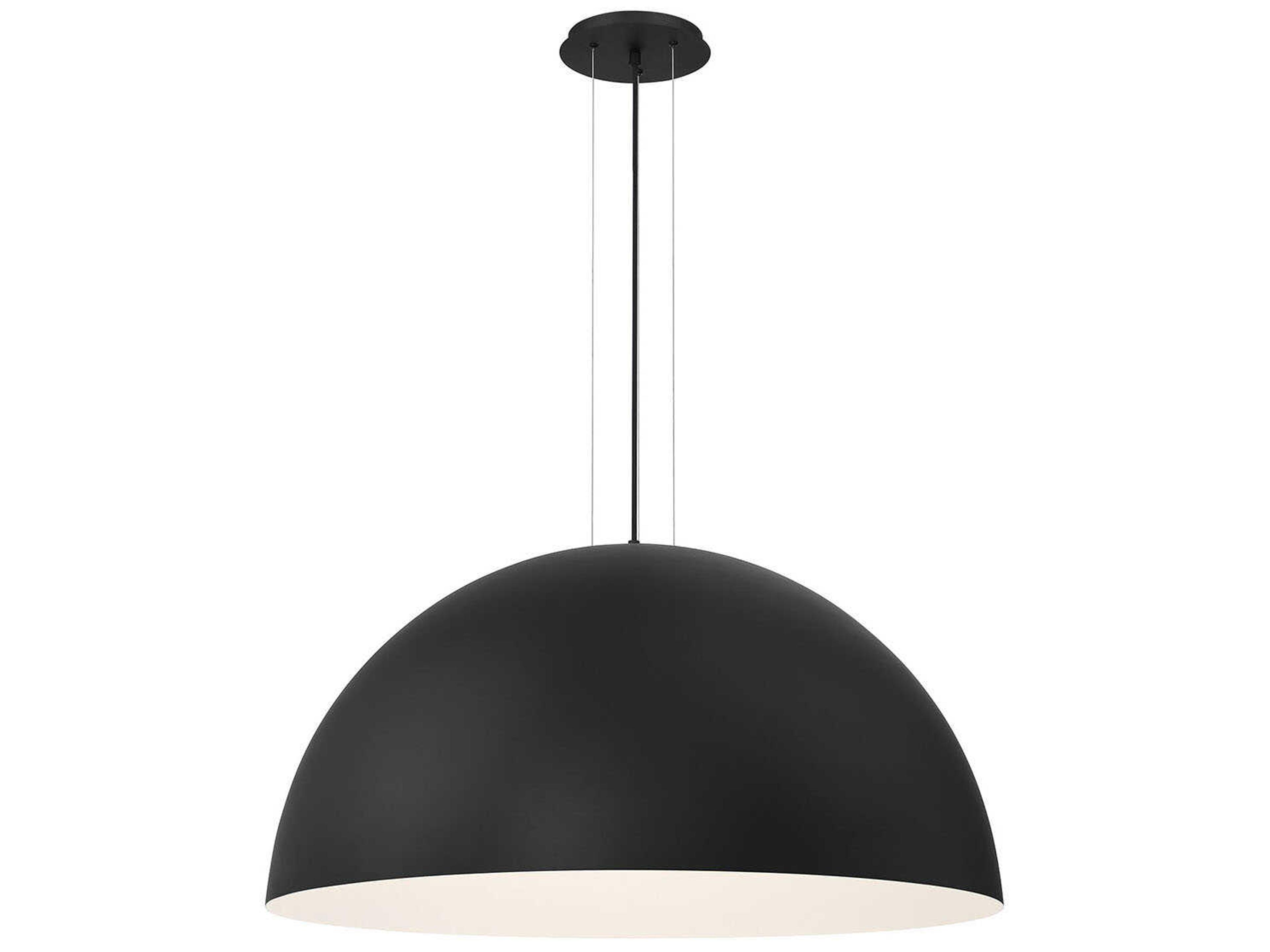 Laverton 1-Light Black Dome Pendant