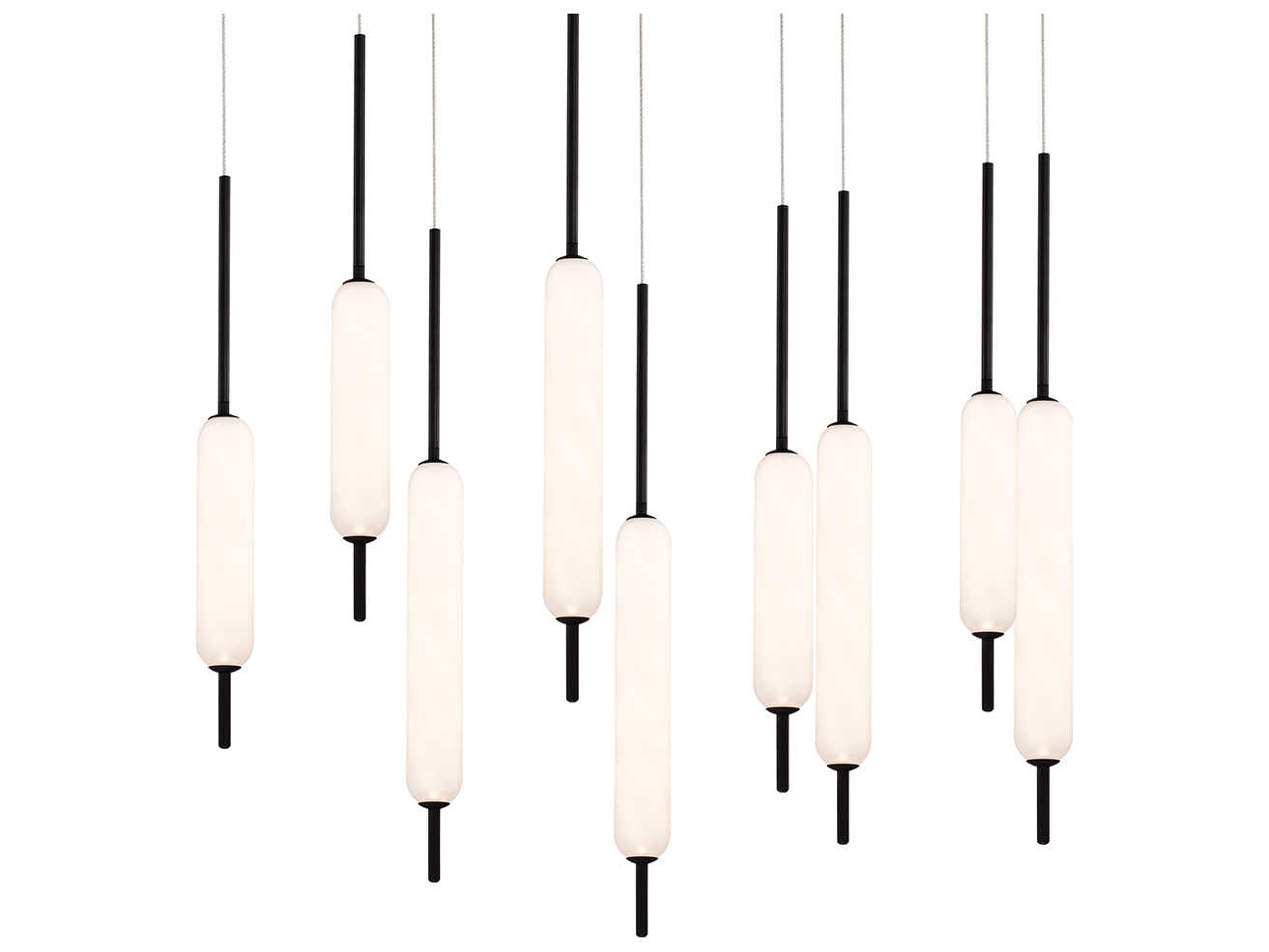 Eurofase Cumberland 12-Light Black Glass LED Pendant