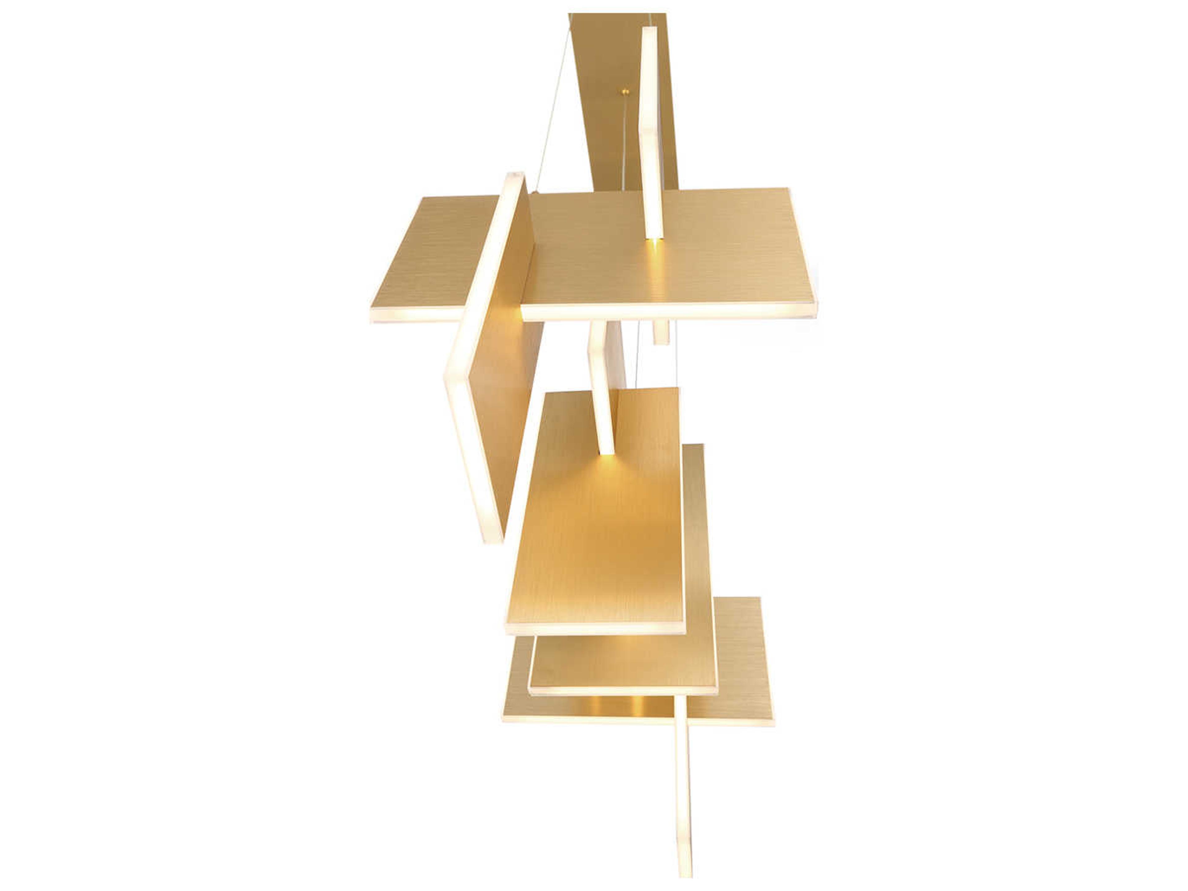 Eurofase Coburg 1-Light Painting Bronze LED Geometric Linear Island Pendant