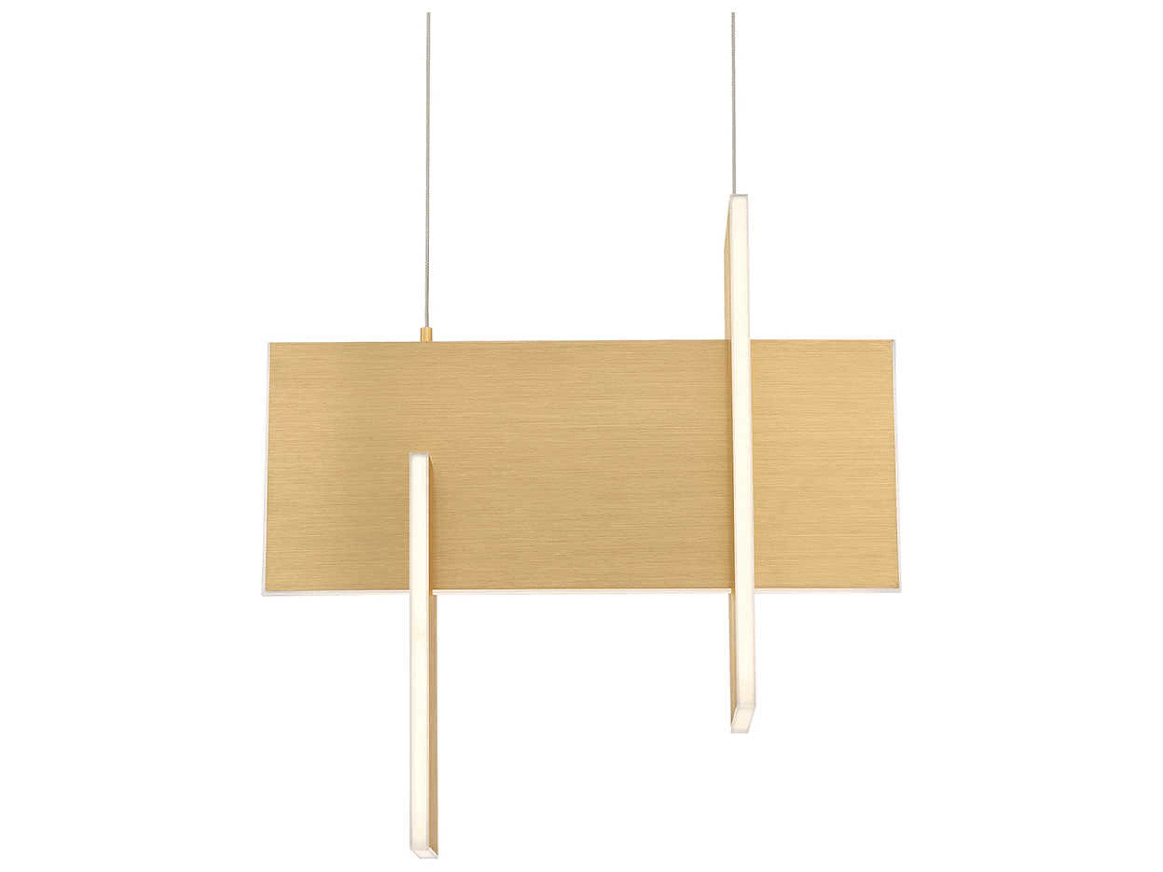 Eurofase Coburg 1-Light Painting Bronze LED Geometric Linear Pendant