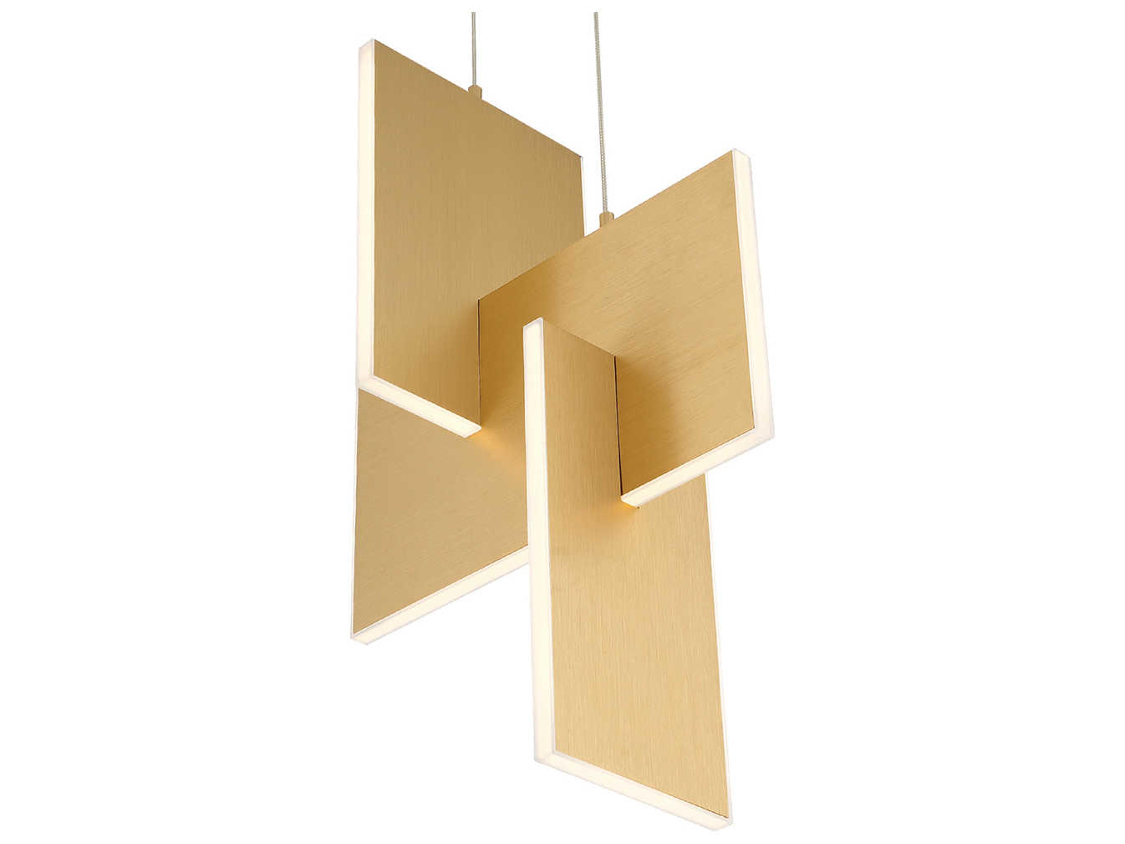 Eurofase Coburg 1-Light Painting Bronze LED Geometric Linear Pendant