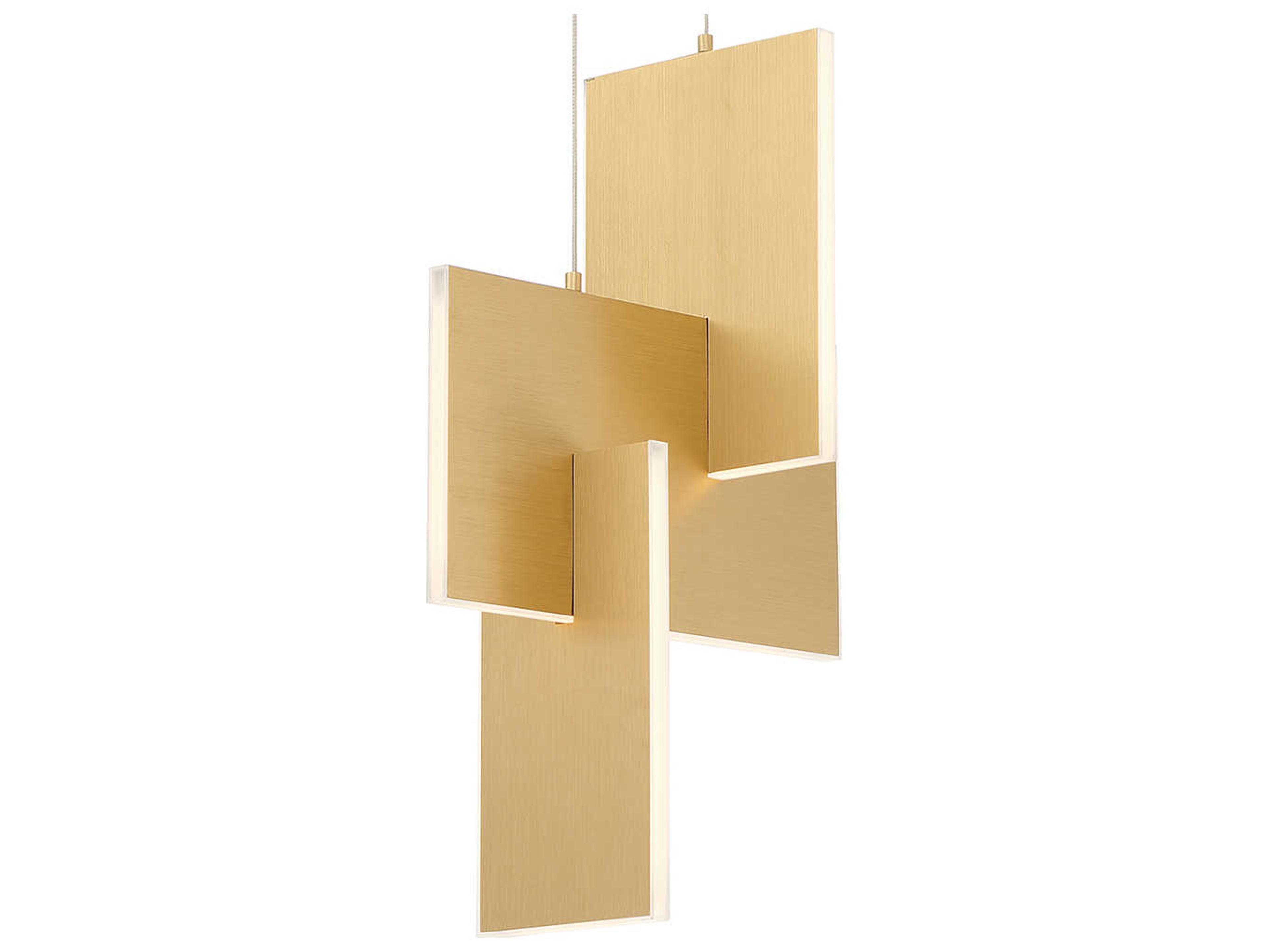 Eurofase Coburg 1-Light Painting Bronze LED Geometric Linear Pendant