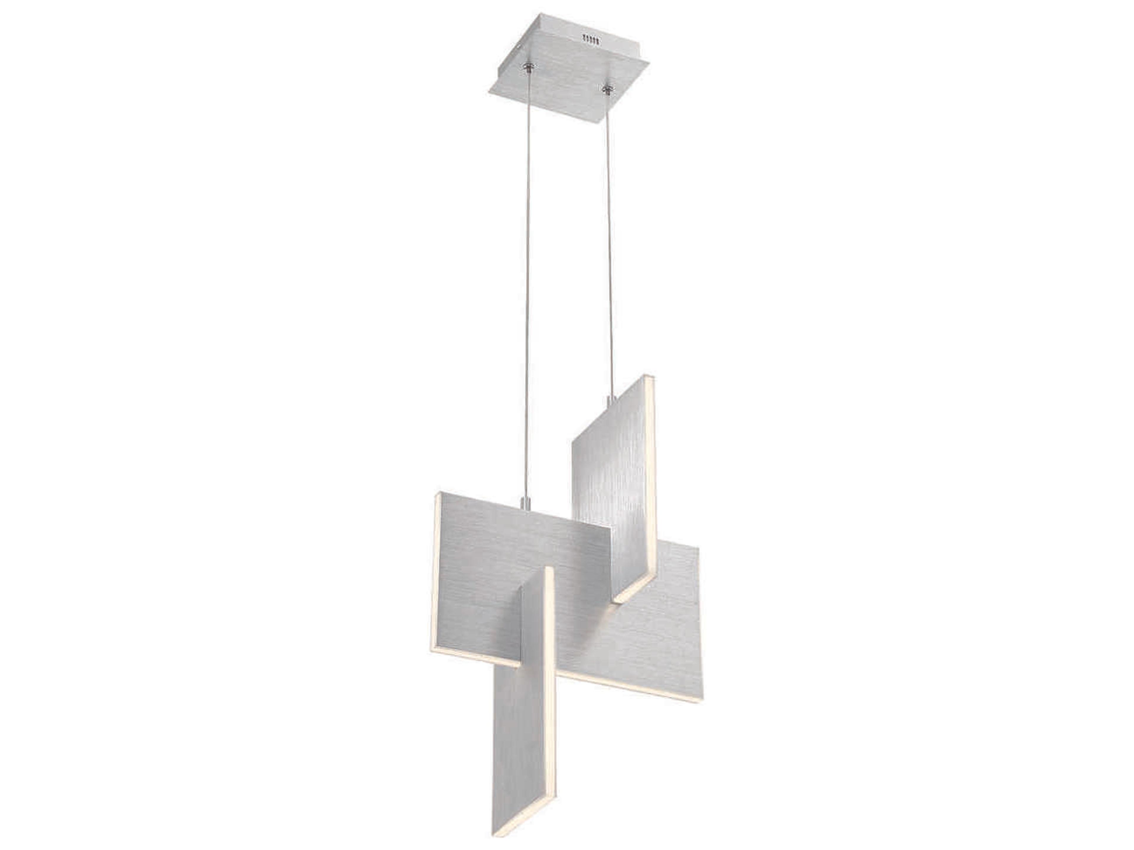 Eurofase Coburg 1-Light Aluminium Silver LED Geometric Linear Pendant