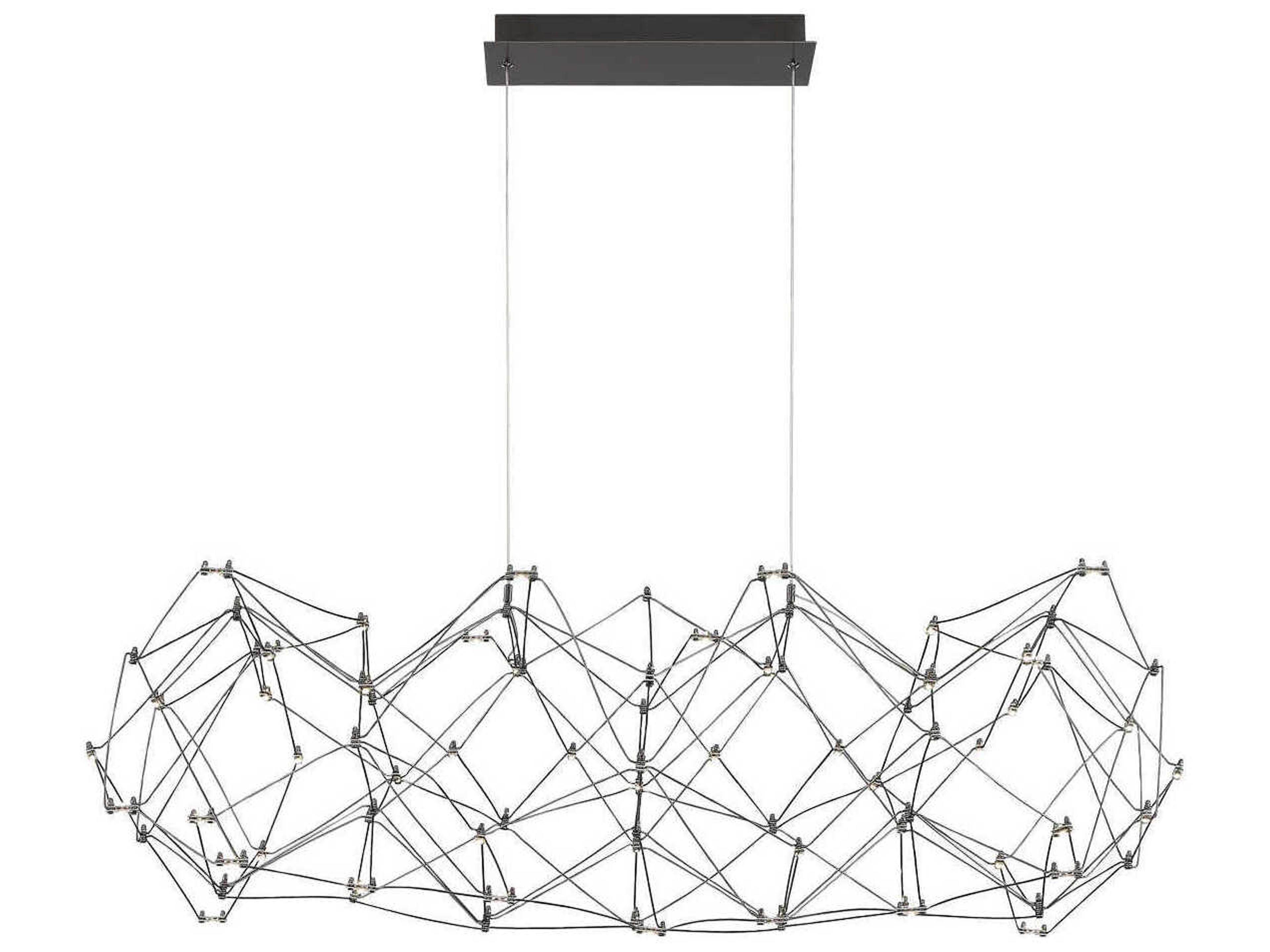 Eurofase Leonardelli 118-Light Chrome Black Geometric Island Pendant
