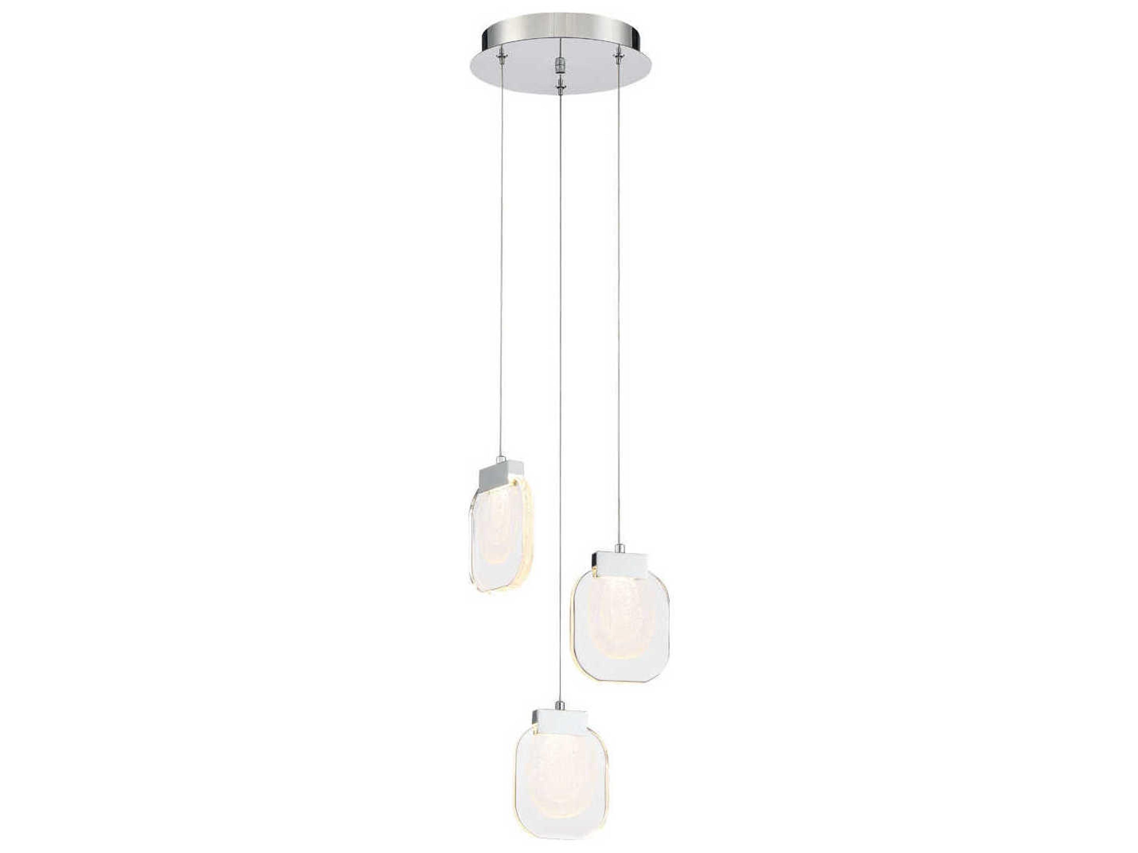 Paget 3-Light Chrome Mini Pendant