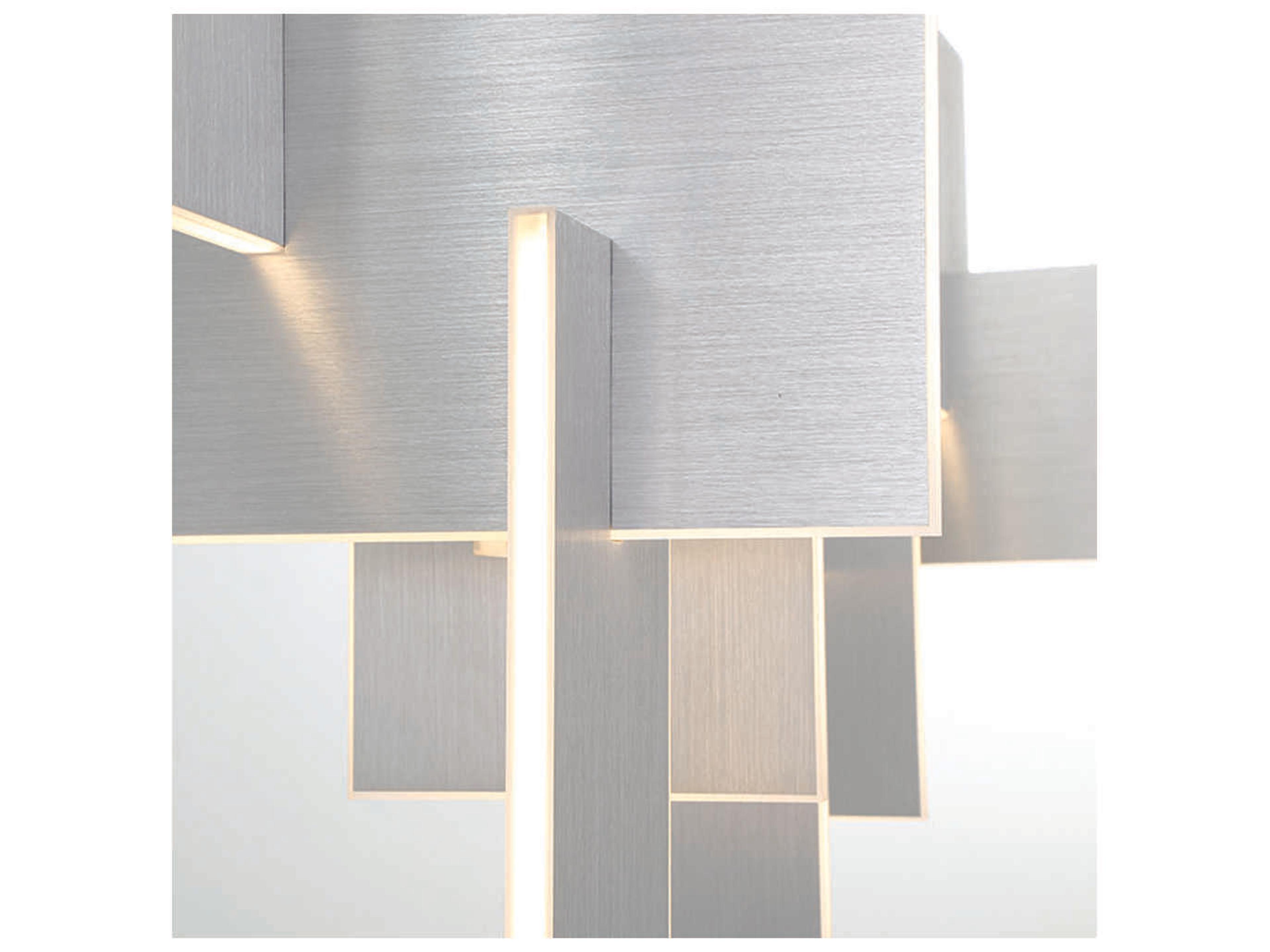 Eurofase Coburg 1-Light Aluminium Silver LED Geometric Linear Island Pendant