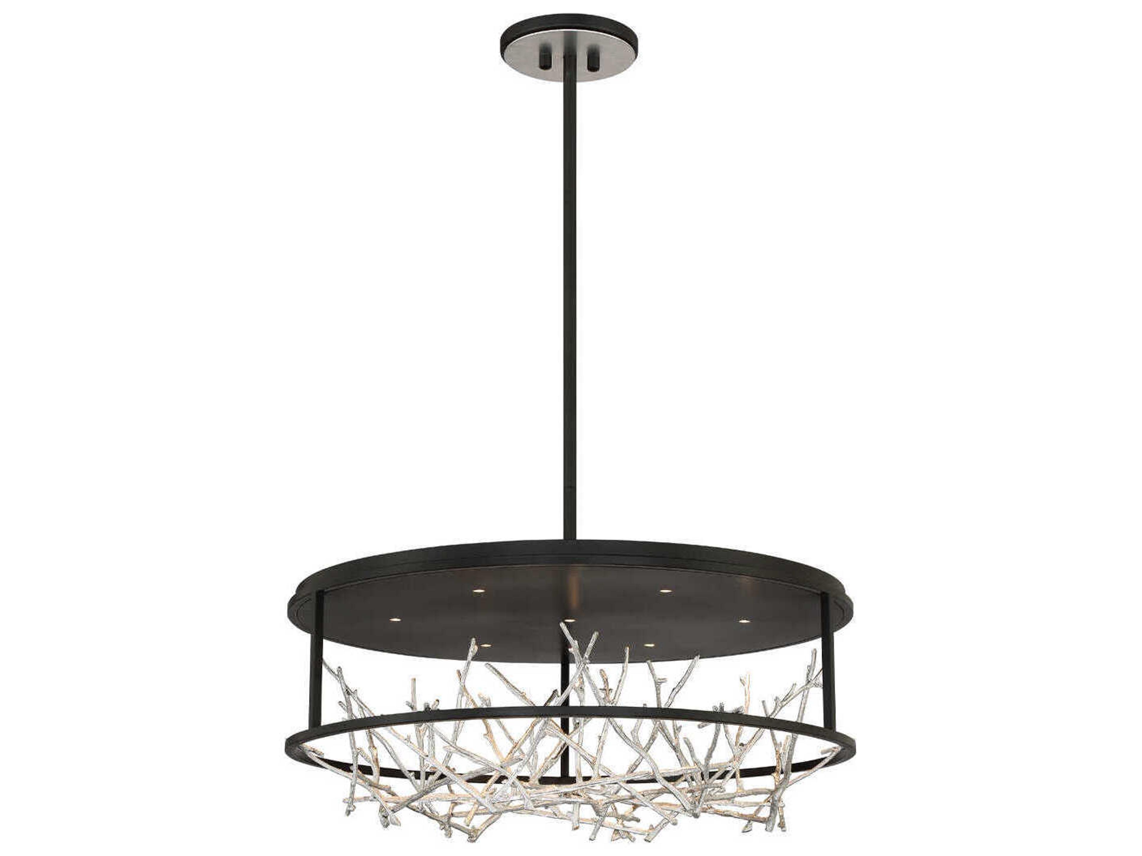 Aerie 7-Light Black Round Chandelier