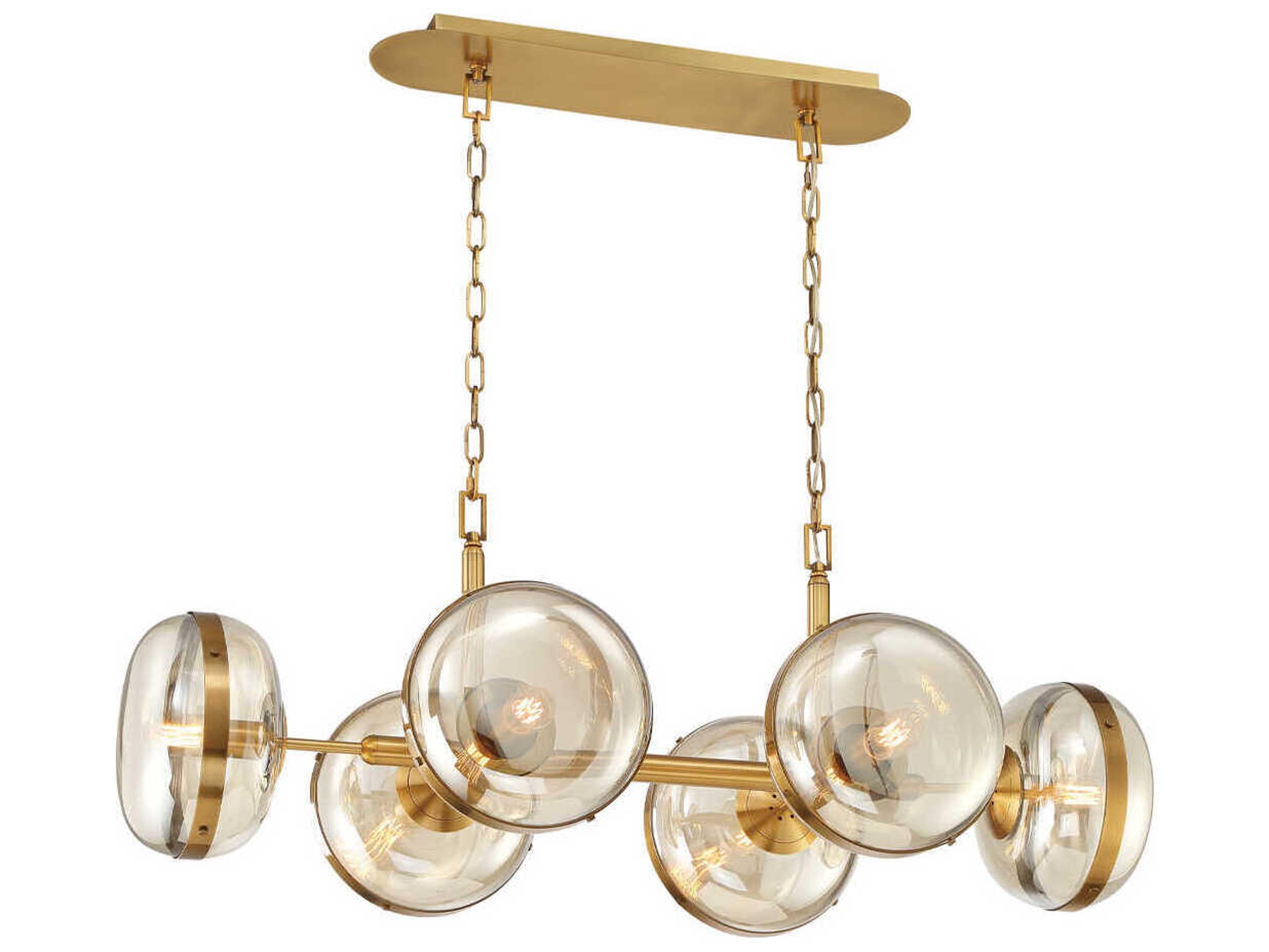 Nottingham 6-Light Brass Globe Island Pendant