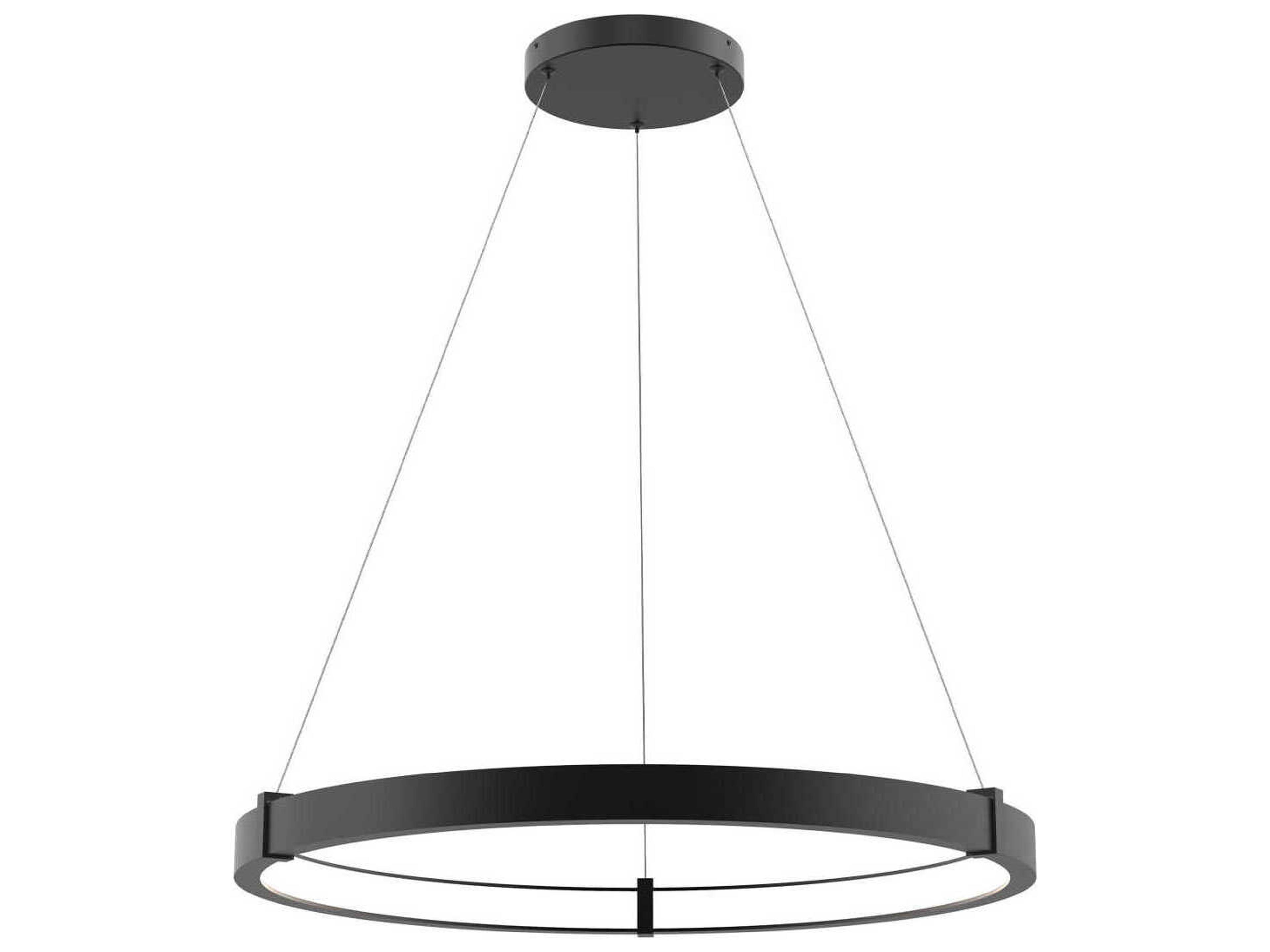 Mucci 1-Light Black Round Pendant