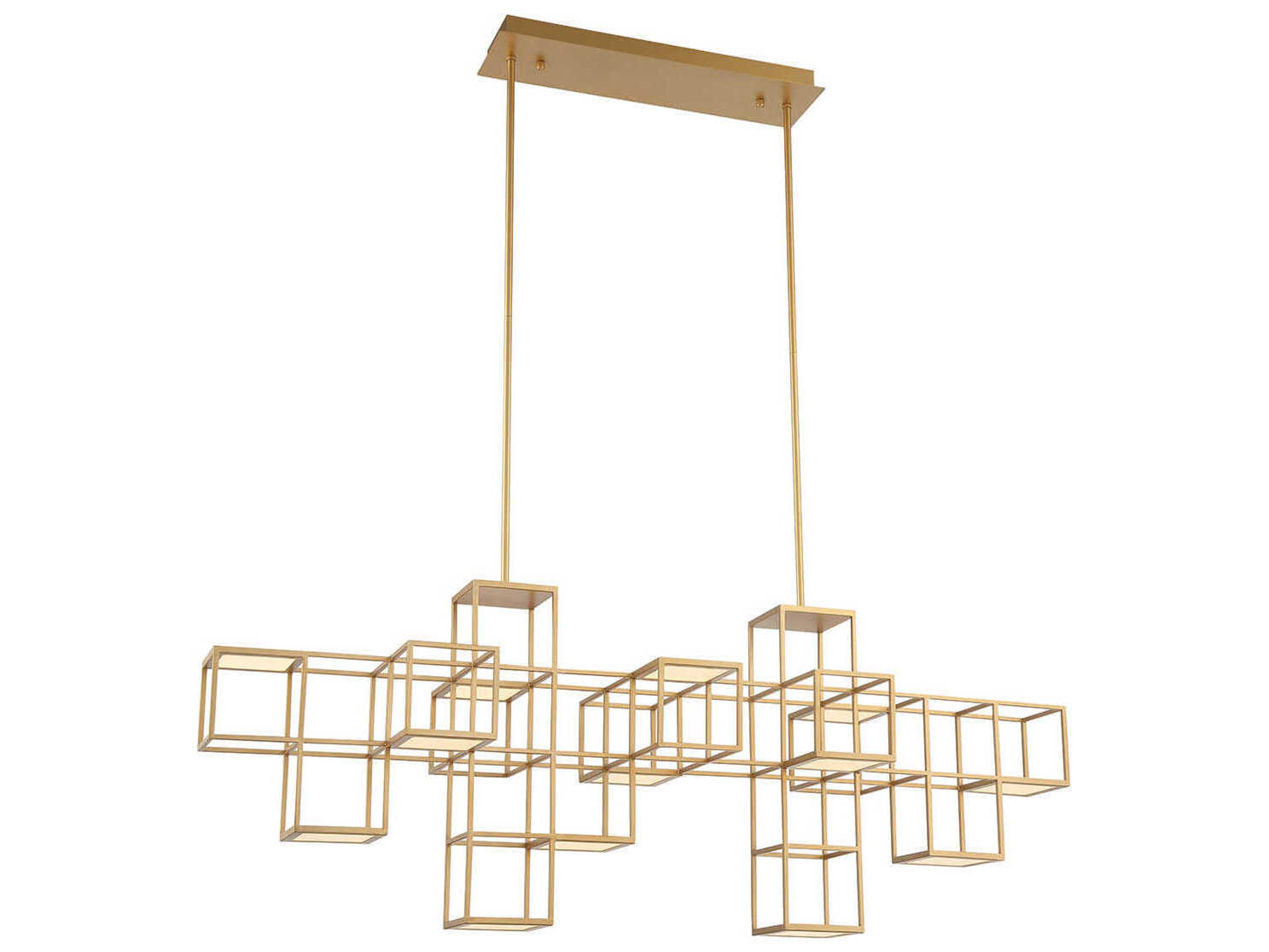 Ferro 1-Light Gold Geometric Island Pendant