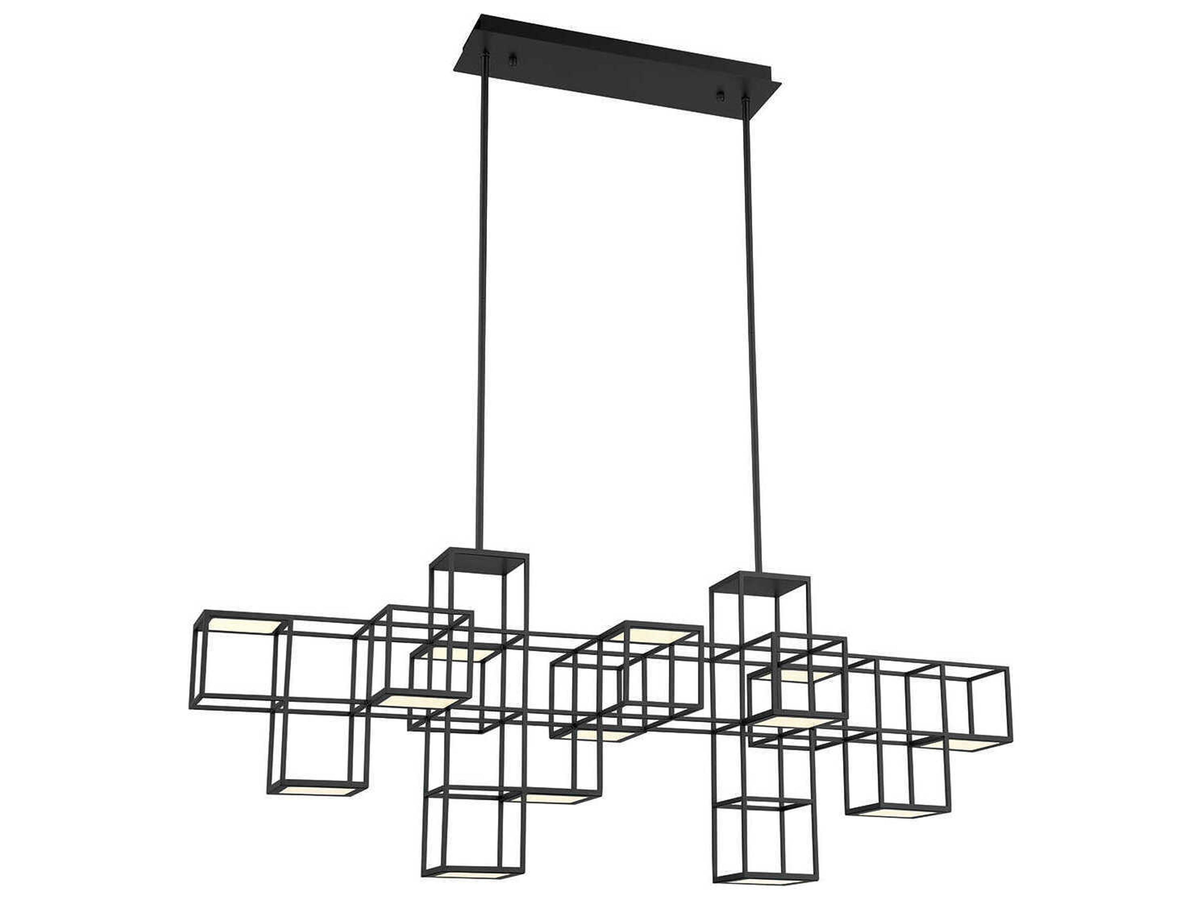 Ferro 1-Light Black Geometric Island Pendant
