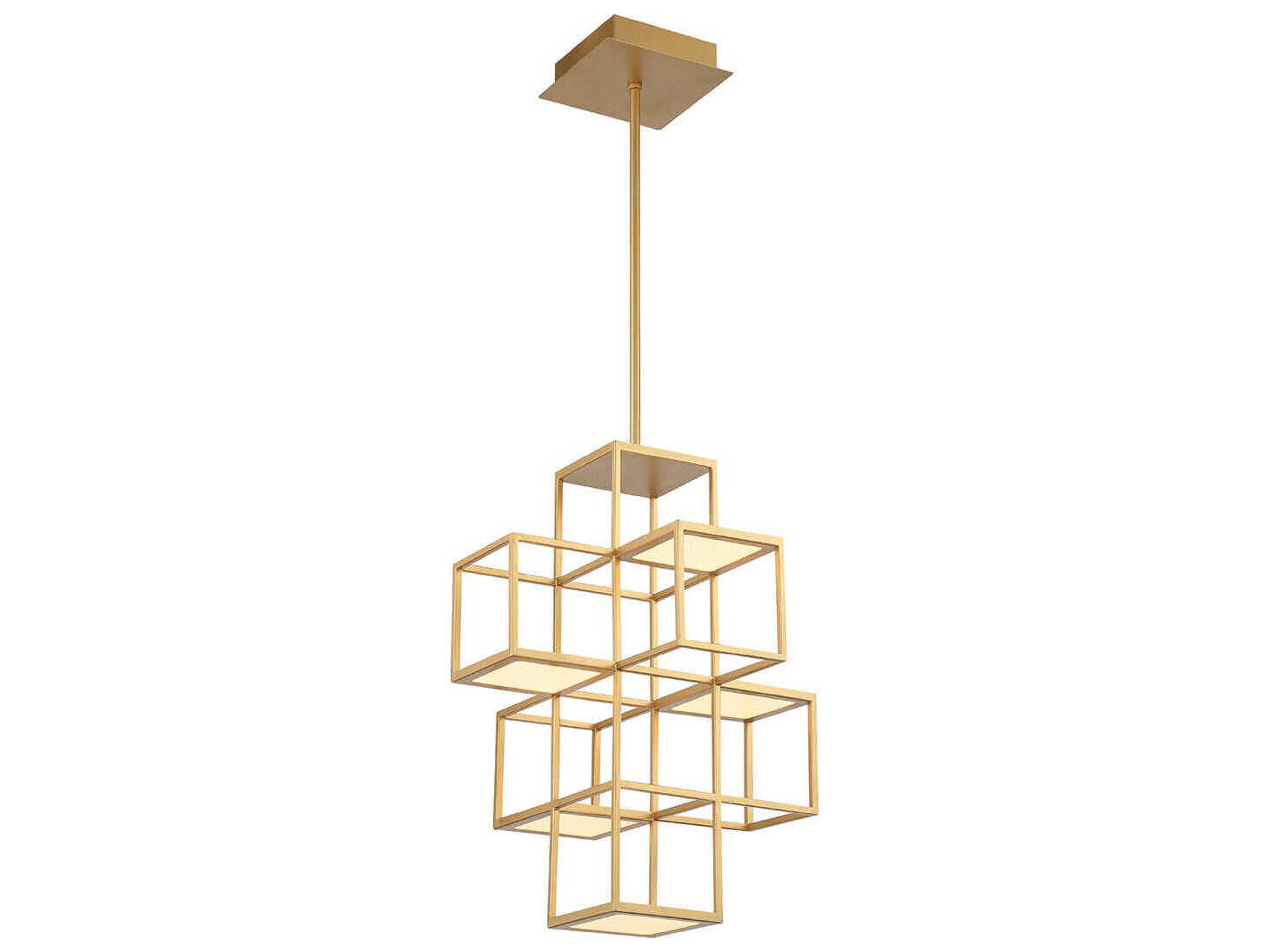 Ferro 1-Light Gold Geometric Pendant