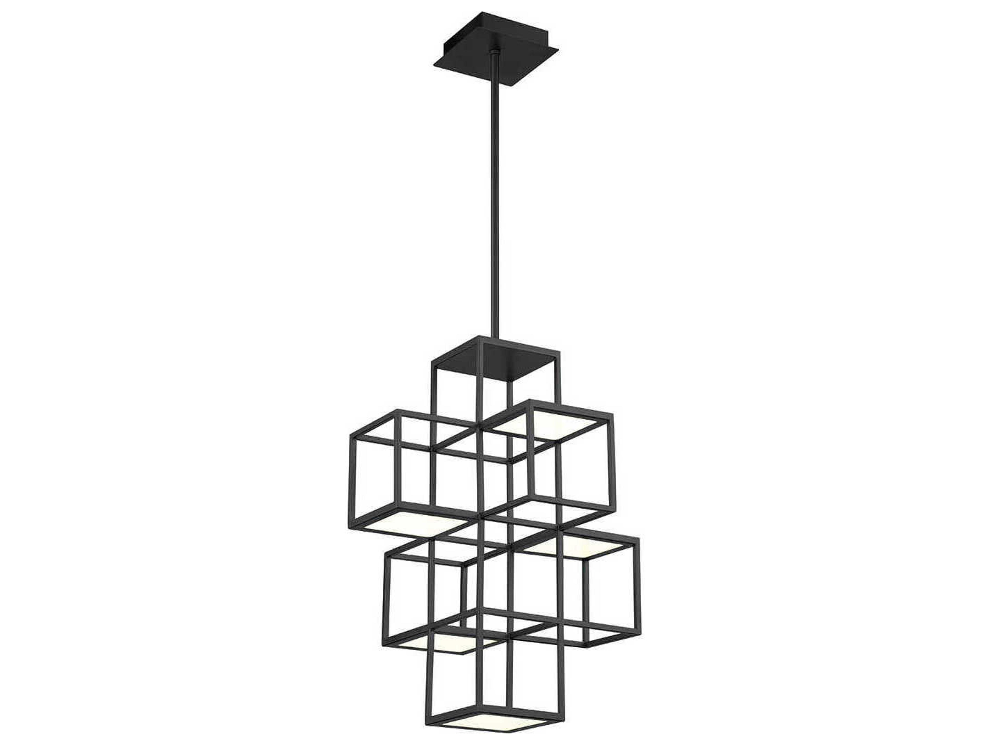 Ferro 1-Light Black Geometric Pendant