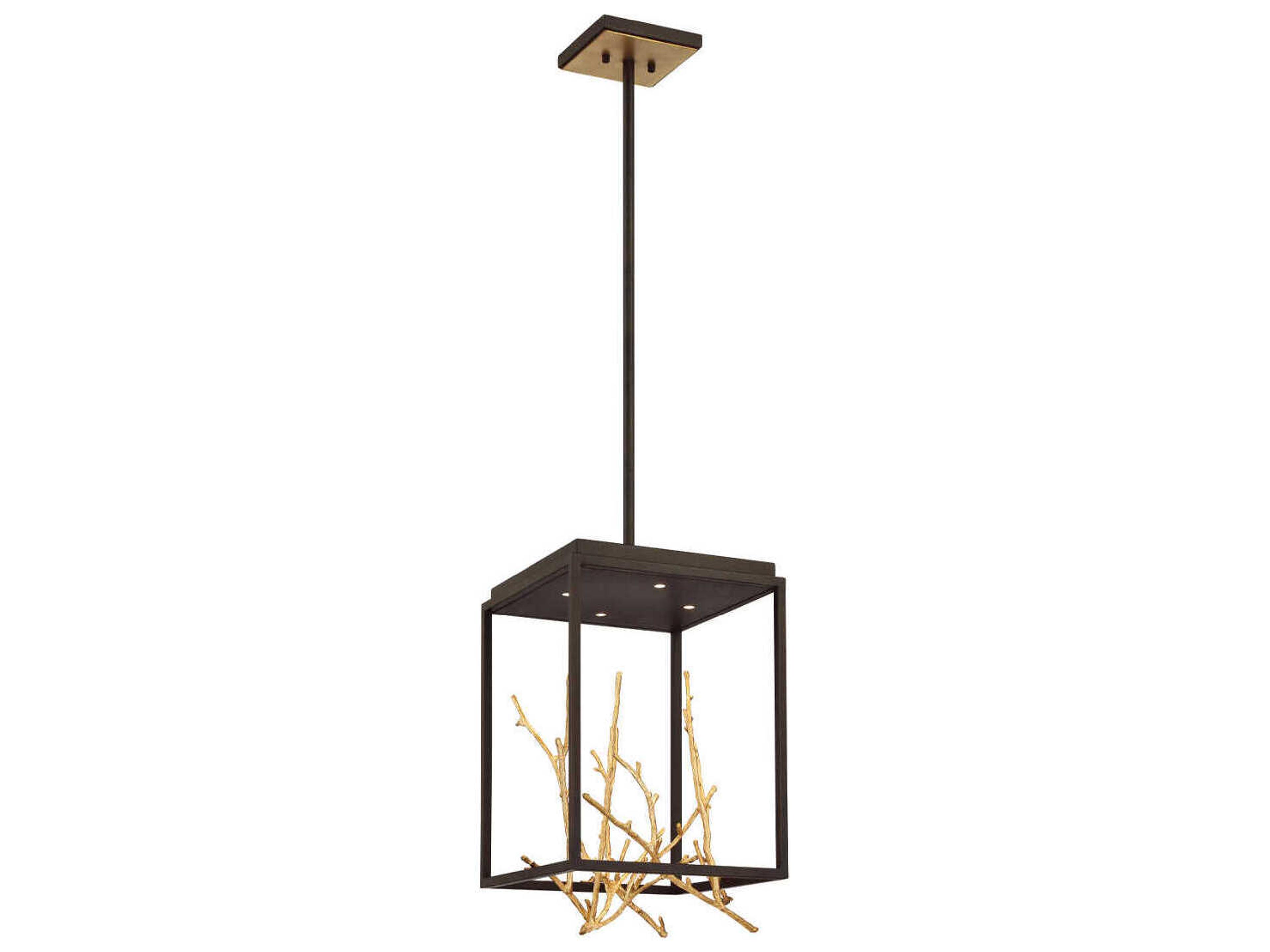 Aerie 4-Light Bronze Geometric Pendant