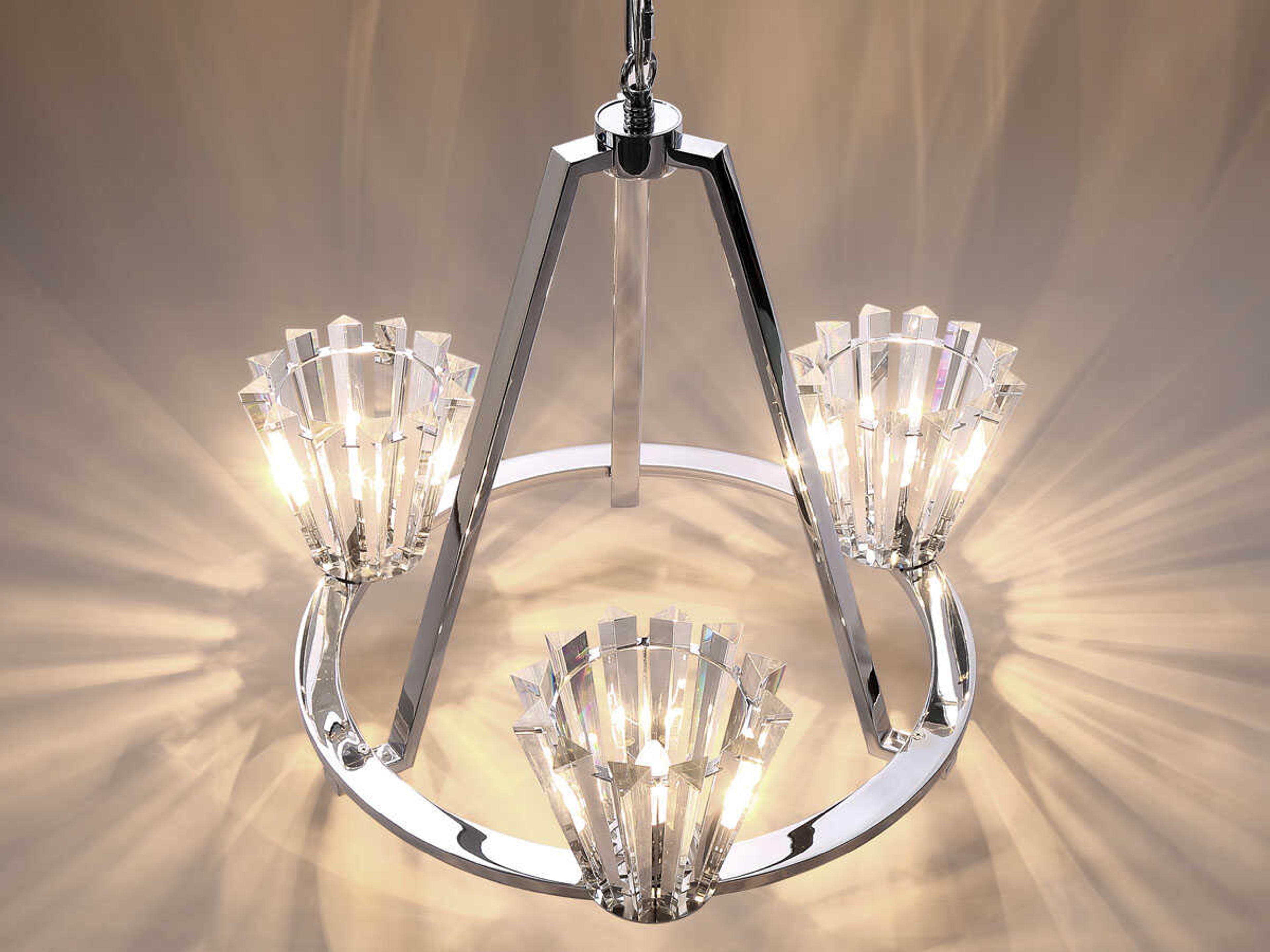 Eurofase Ricca 3-Light Chrome Chandelier