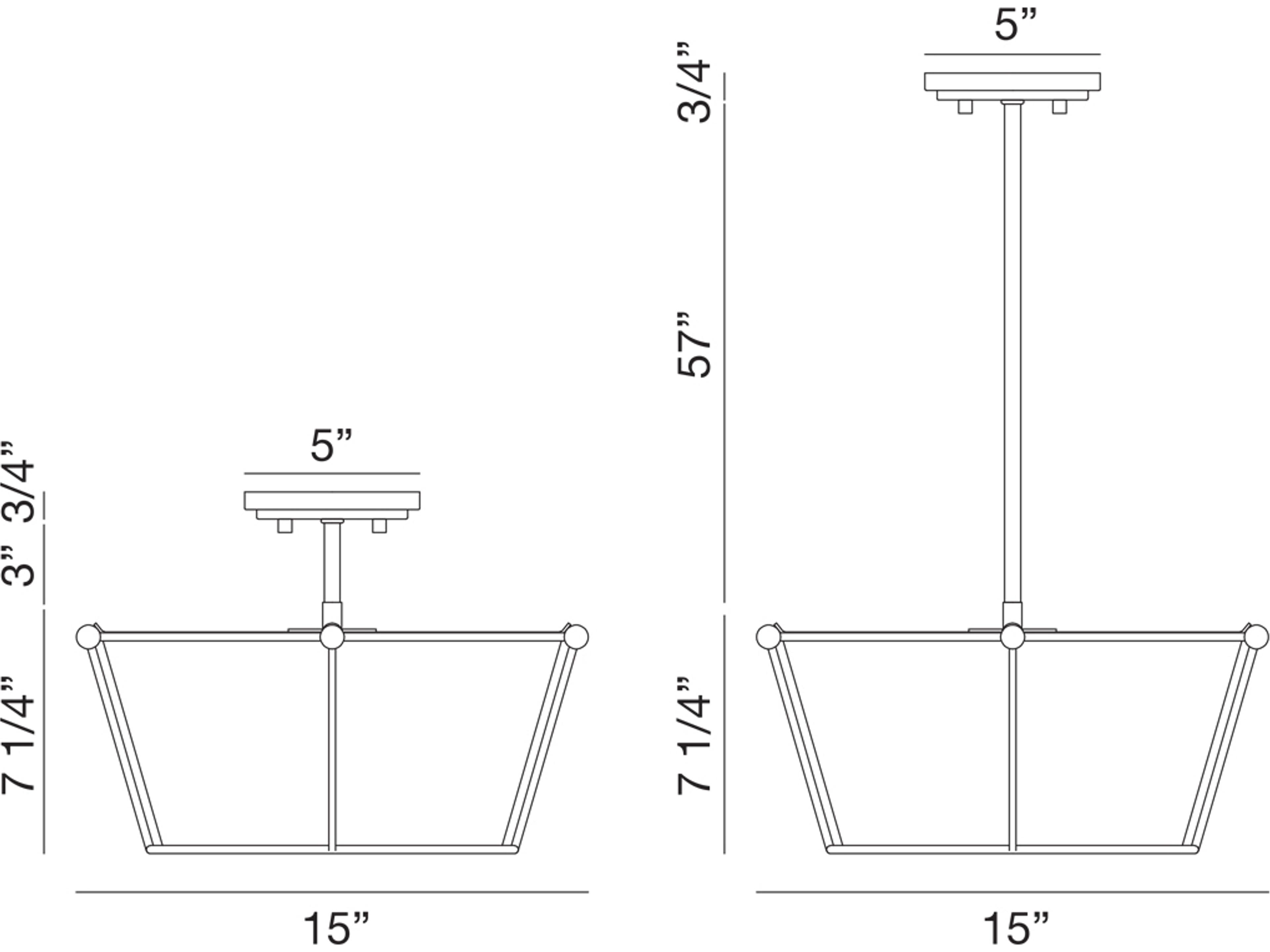 Eurofase Pulito 3-Light Nickel Pendant