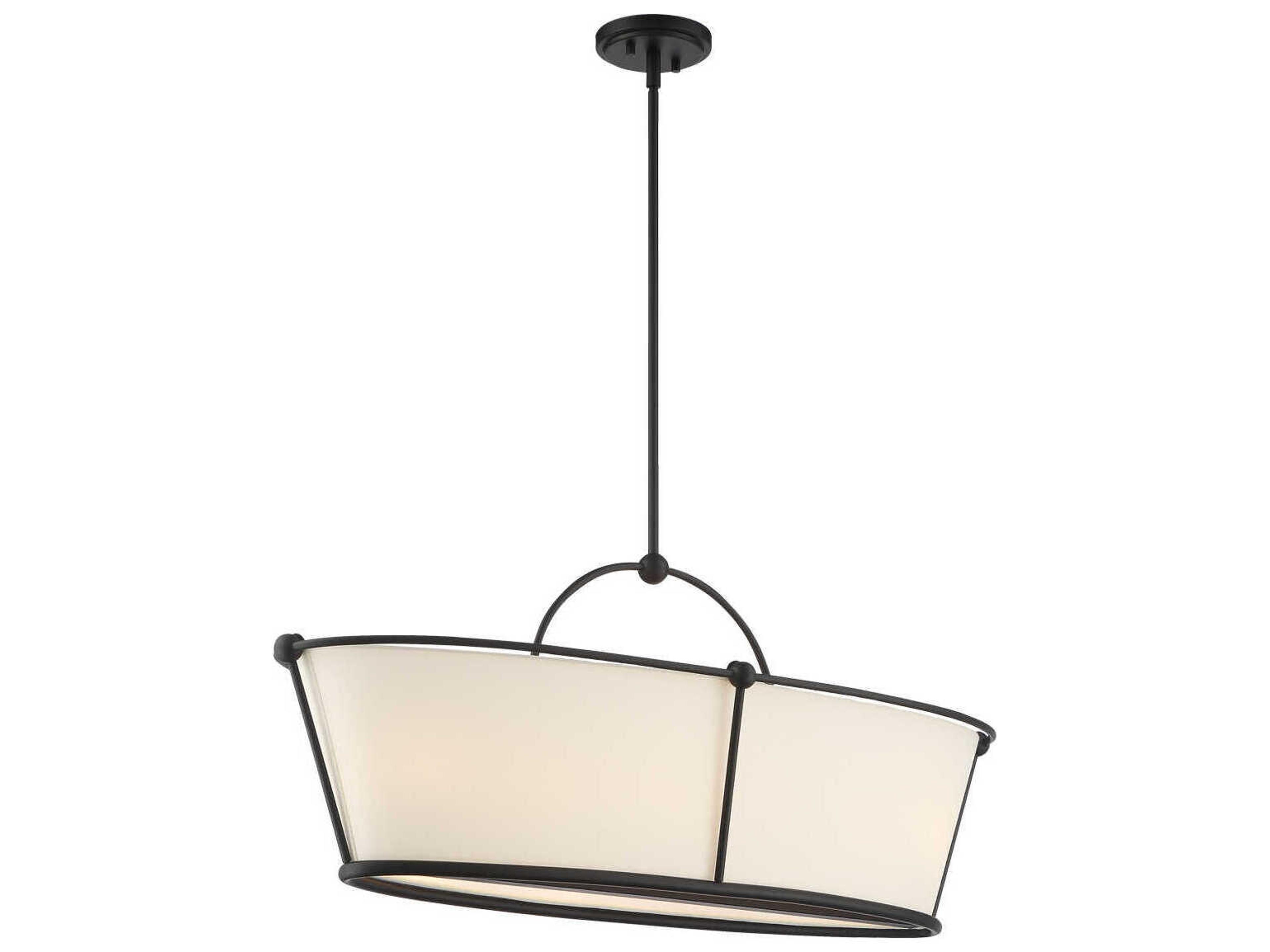 Pulito 6-Light Black Island Pendant