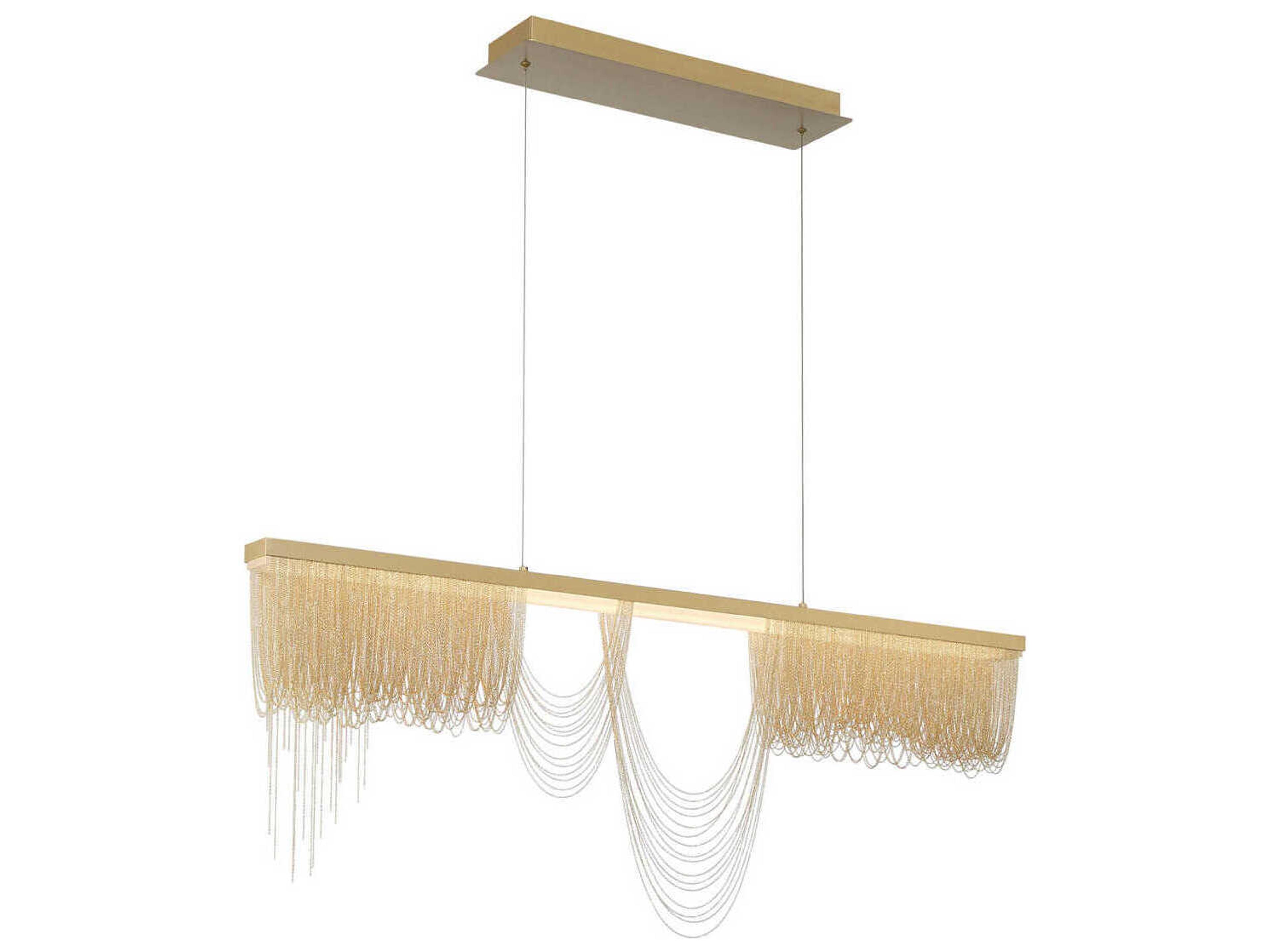 Eurofase Tenda Gold Linear Island Pendant