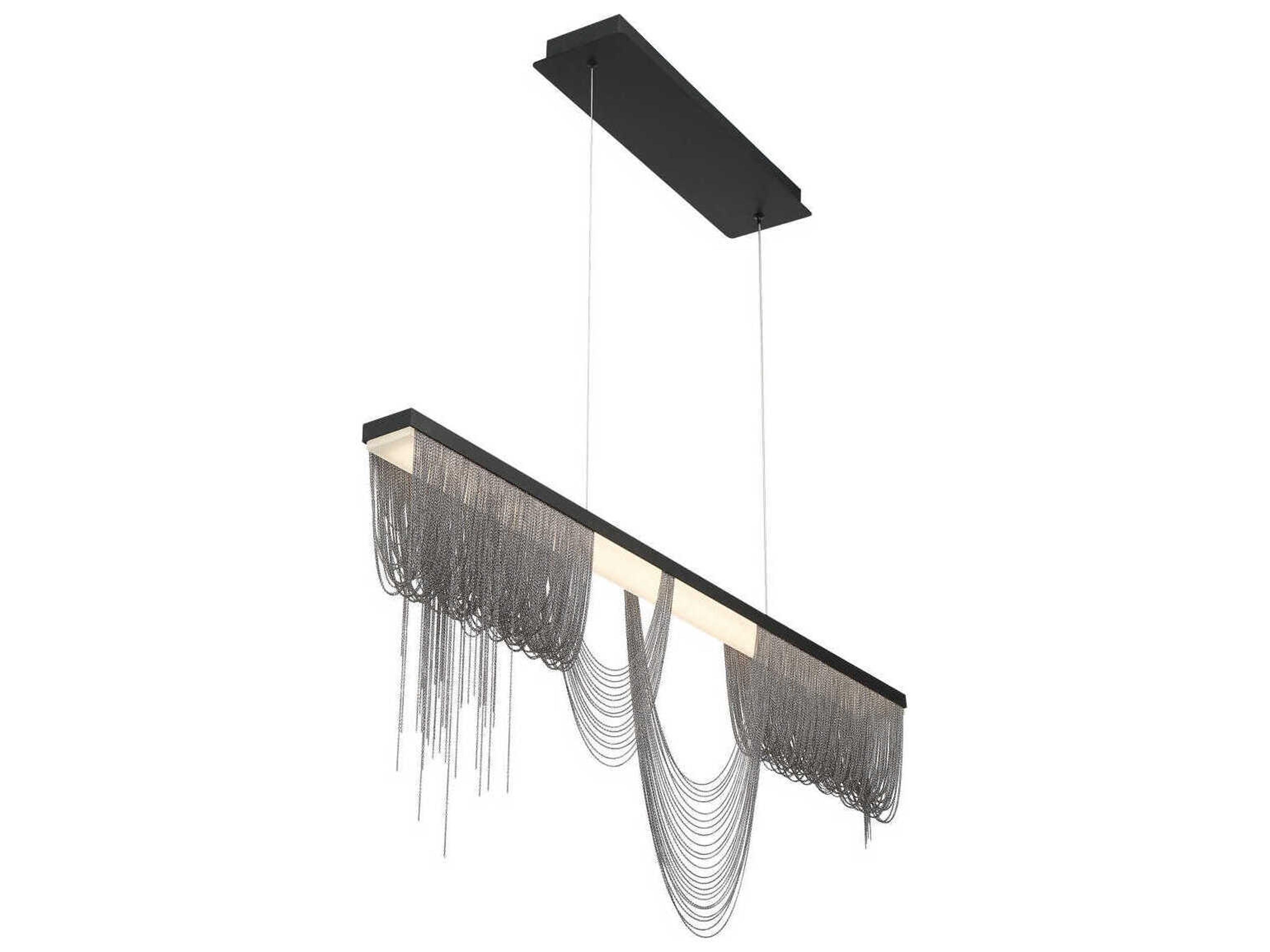 Eurofase Tenda Black Linear Island Pendant