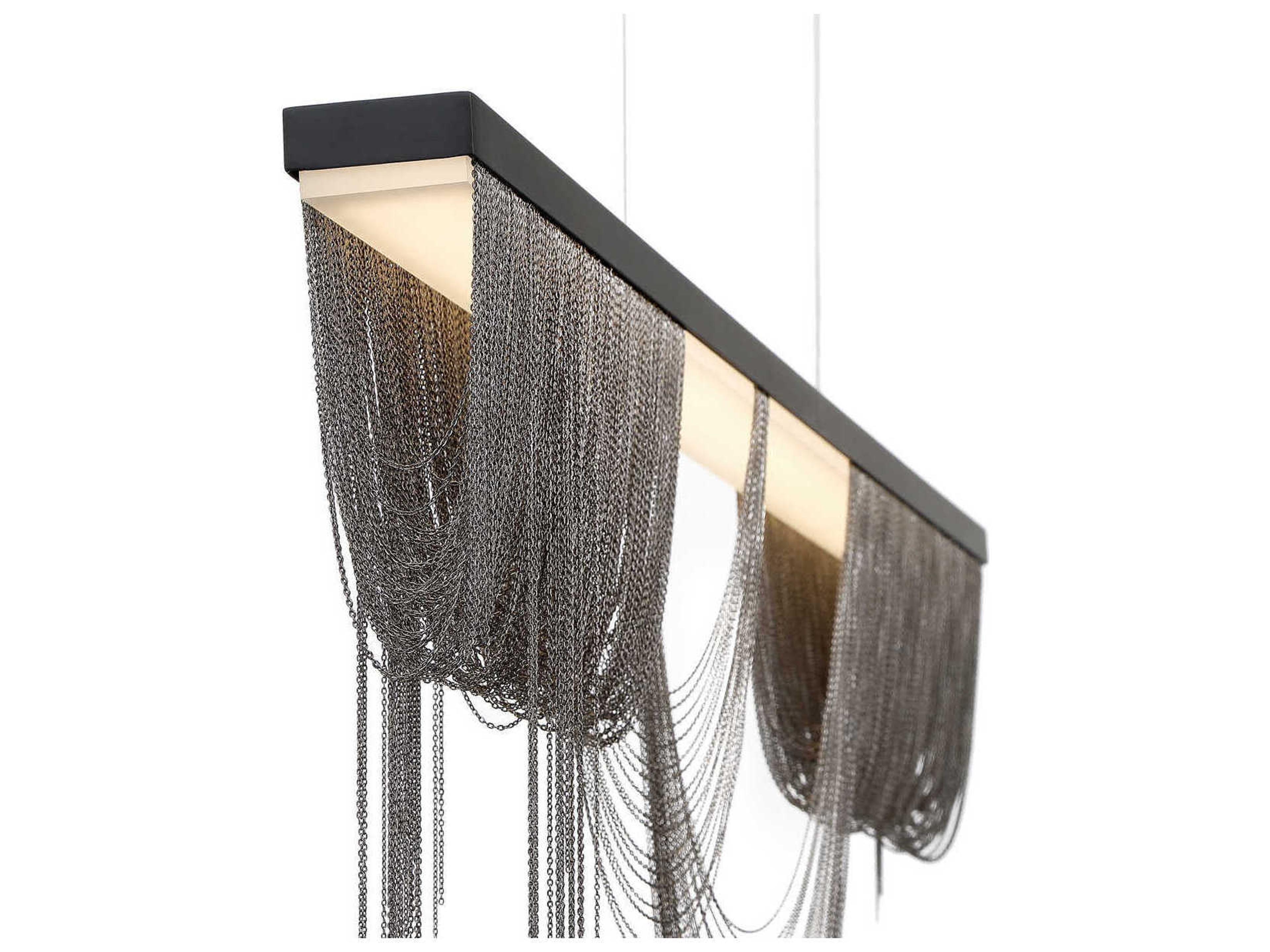 Eurofase Tenda Black Linear Island Pendant