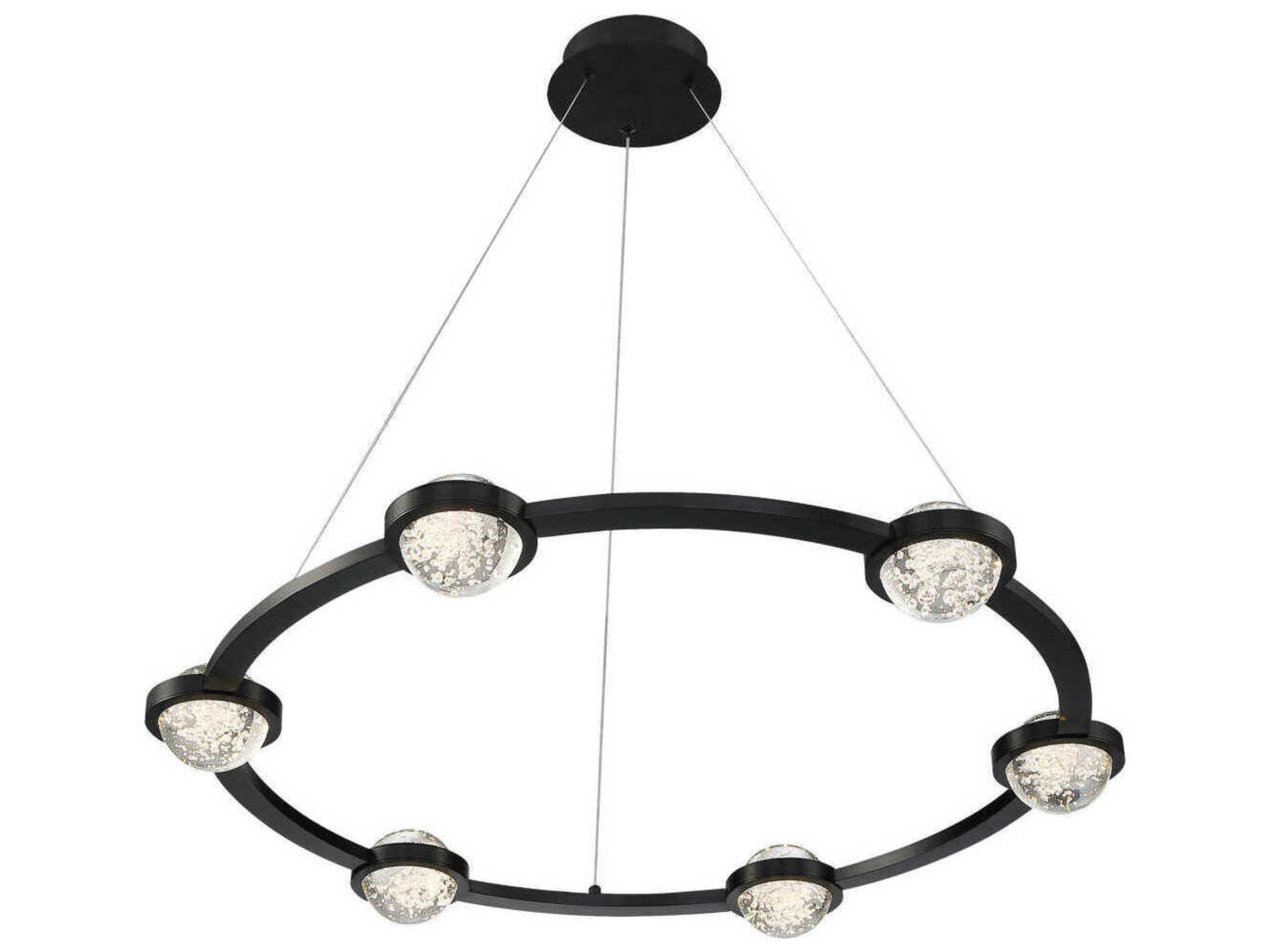 Eurofase Circolo Black Globe Chandelier