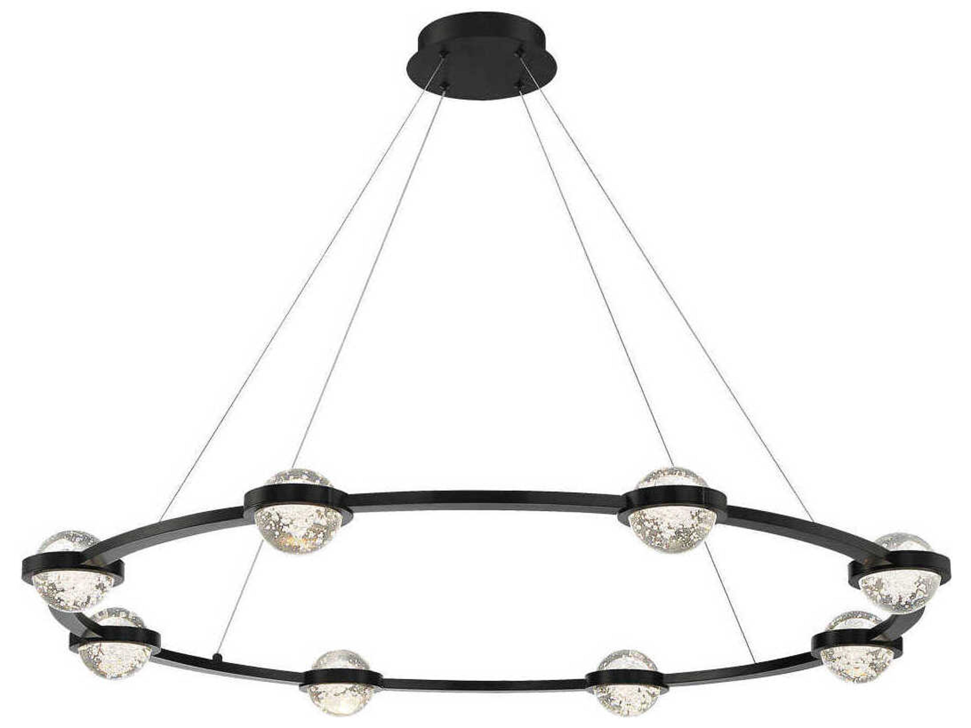Eurofase Circolo Black Globe Chandelier