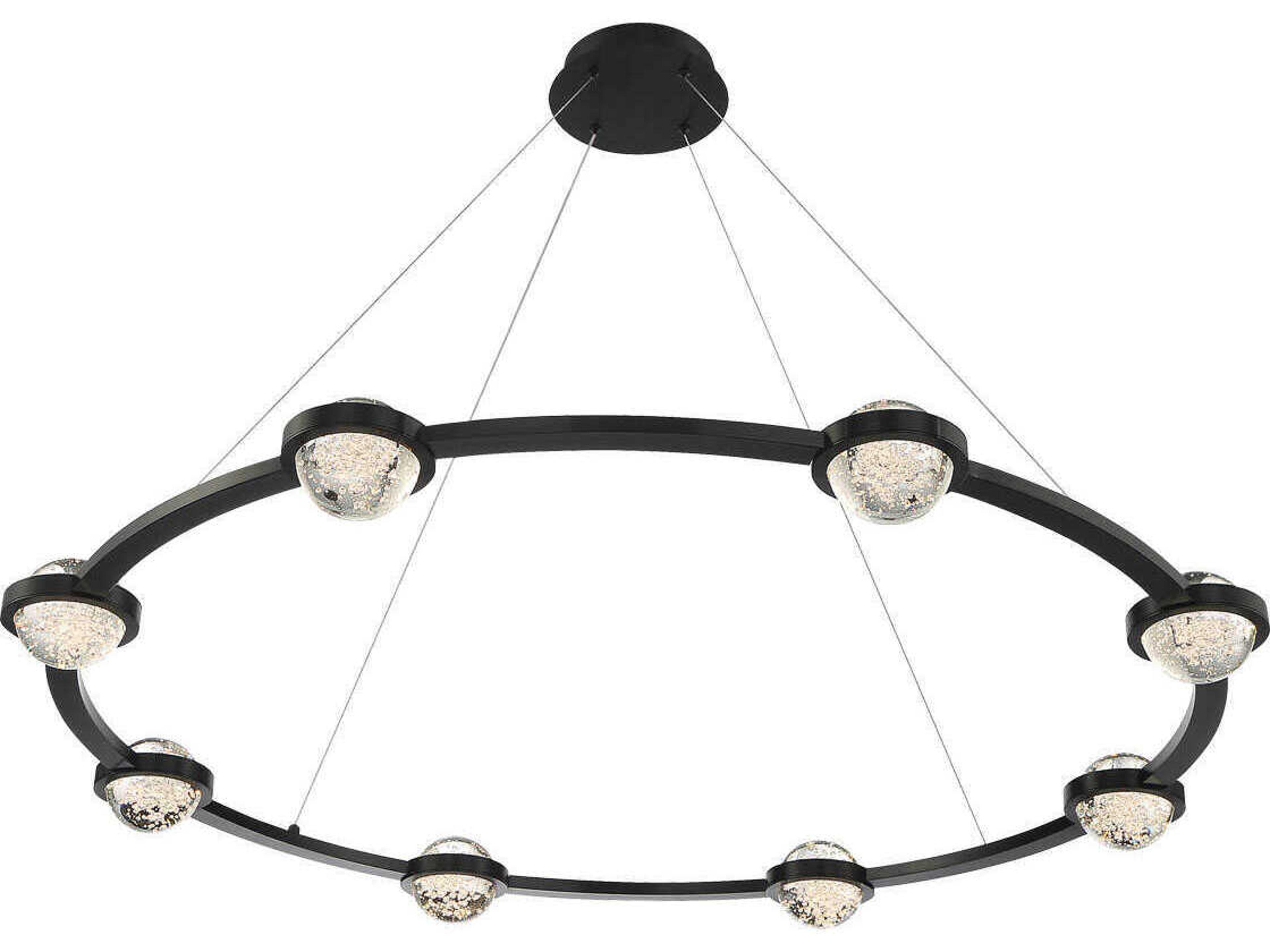 Eurofase Circolo Black Globe Chandelier