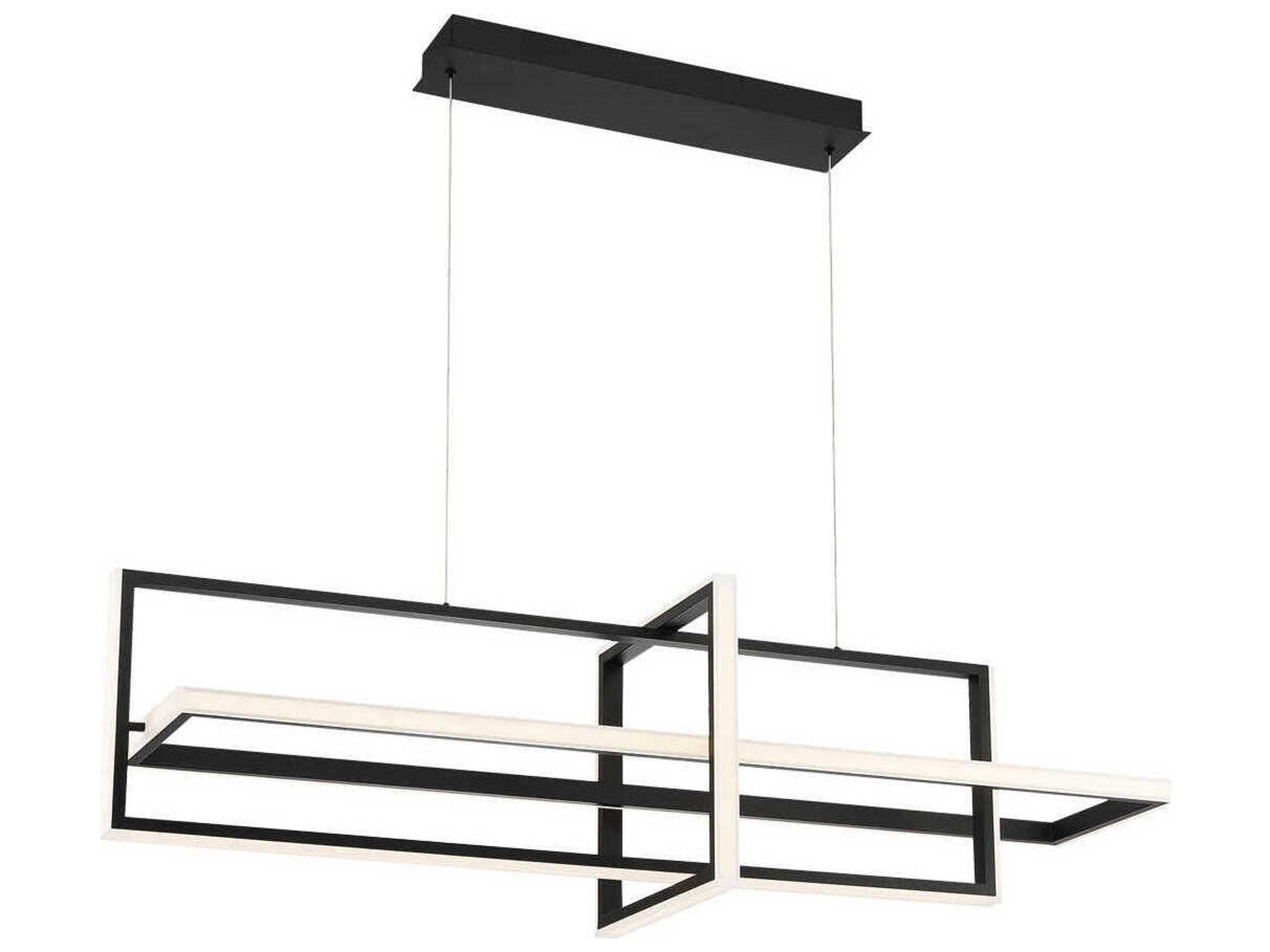 Eurofase Bordo Black Geometric Island Pendant