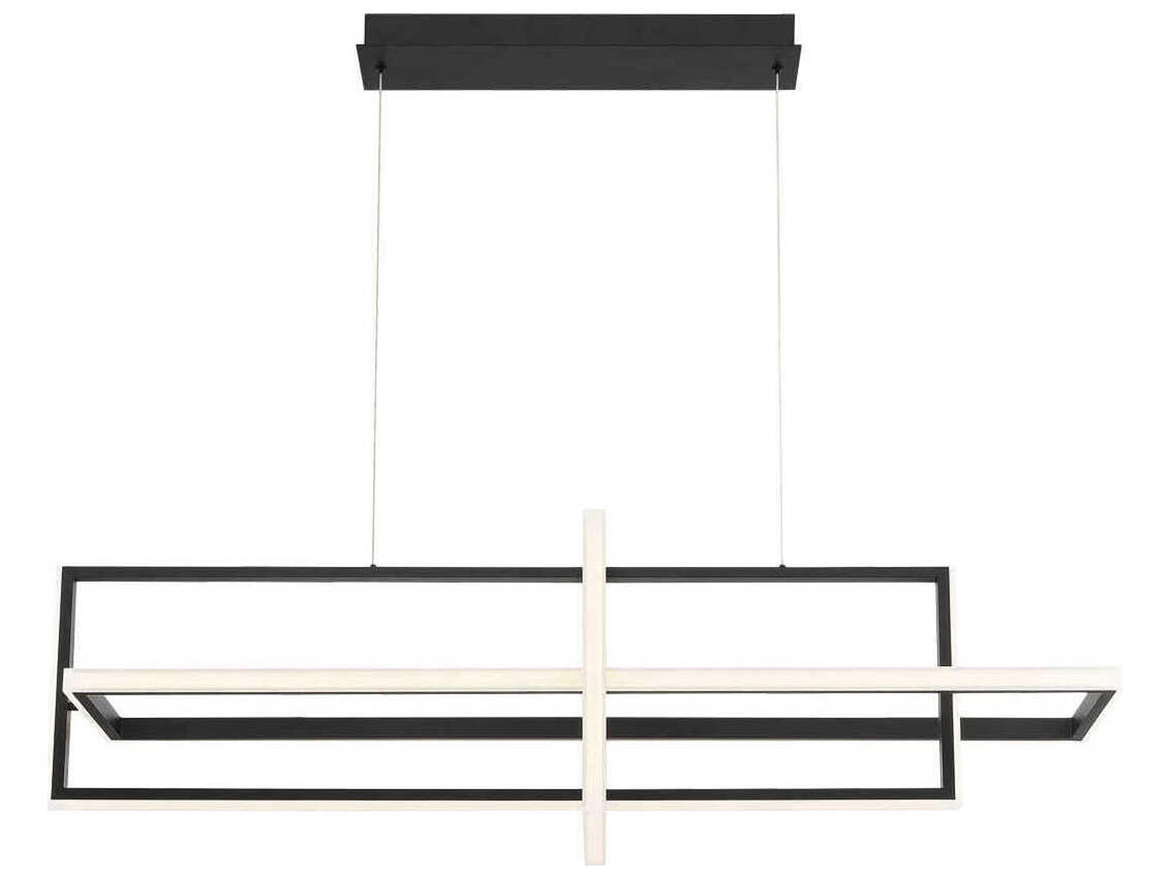 Eurofase Bordo Black Geometric Island Pendant