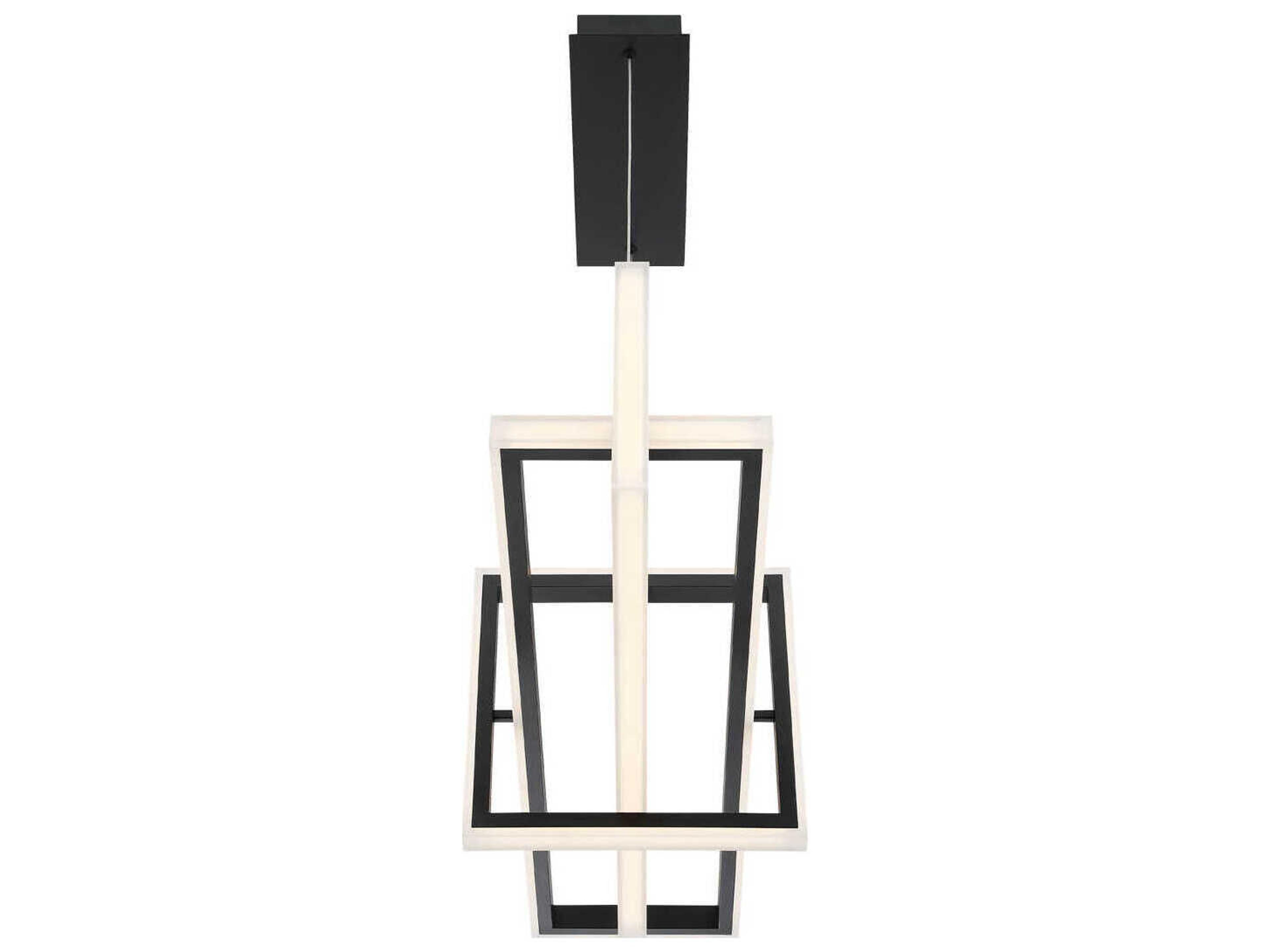 Eurofase Bordo Black Geometric Island Pendant