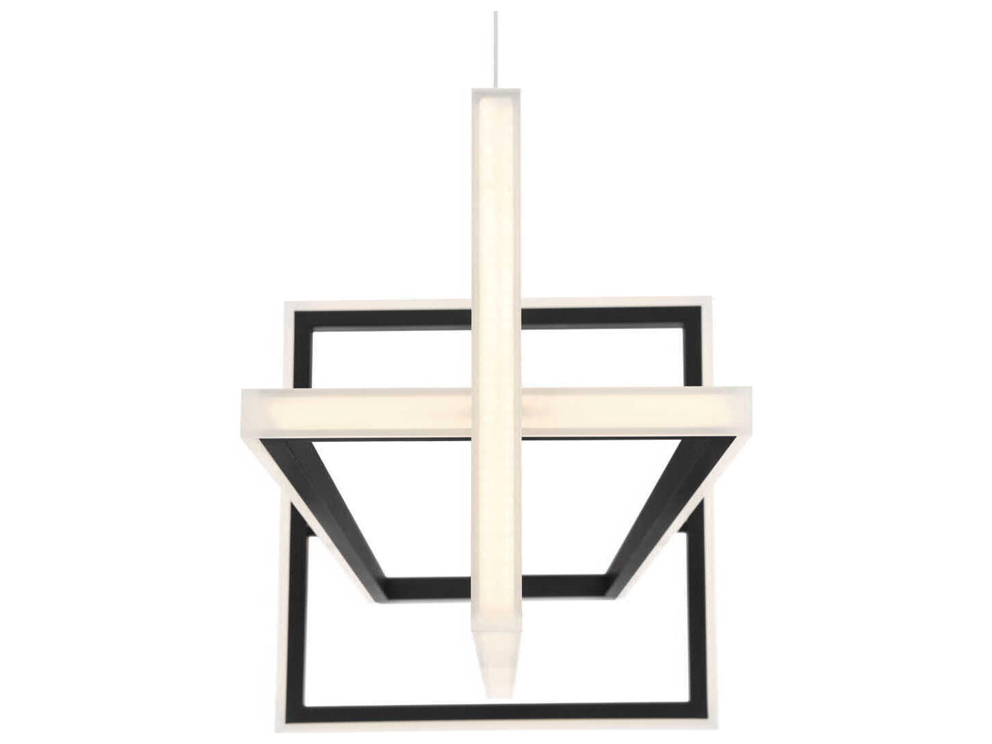 Eurofase Bordo Black Geometric Island Pendant